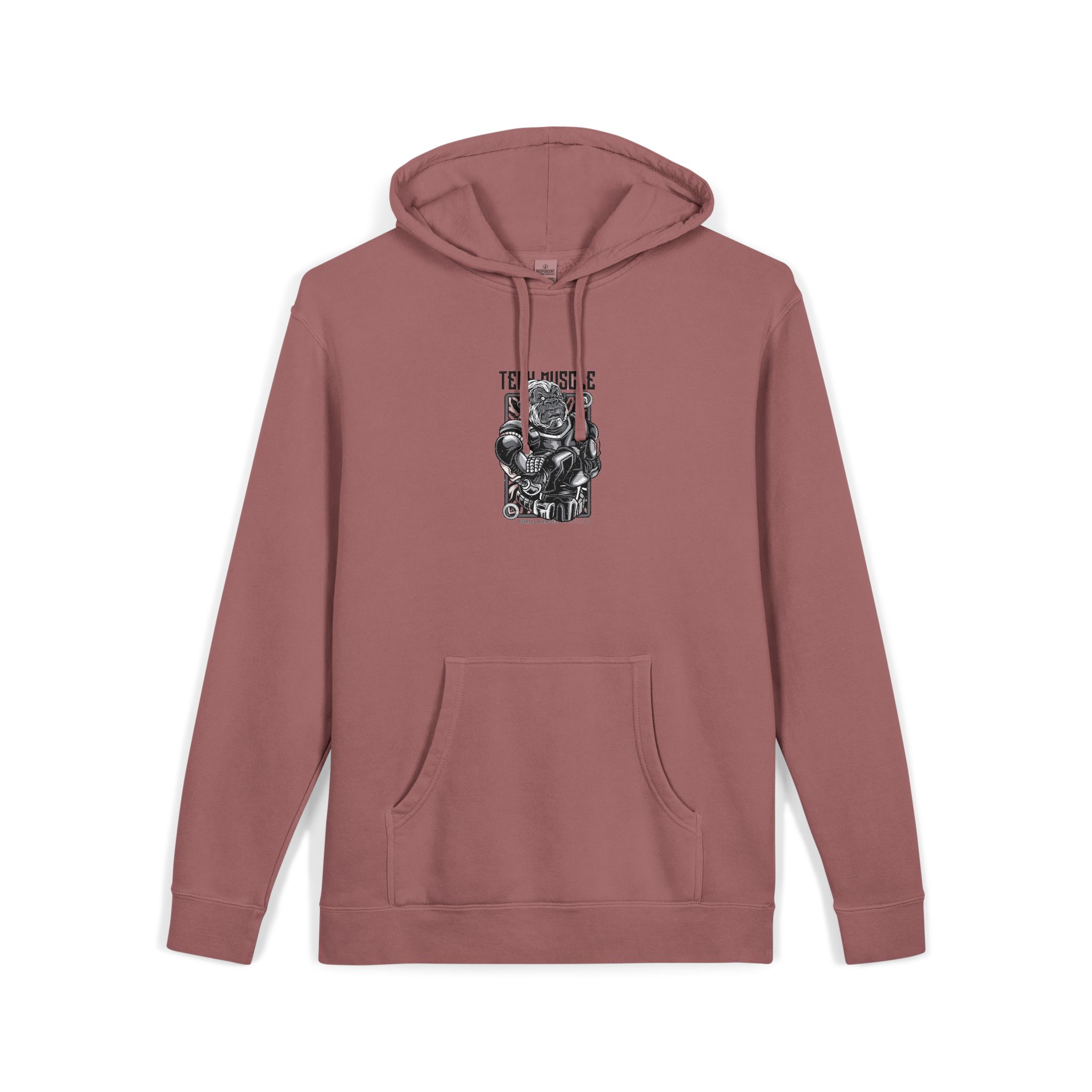 Tech Muscle Unisex Pigment Dyed Hoodie Embroidery - Image 31