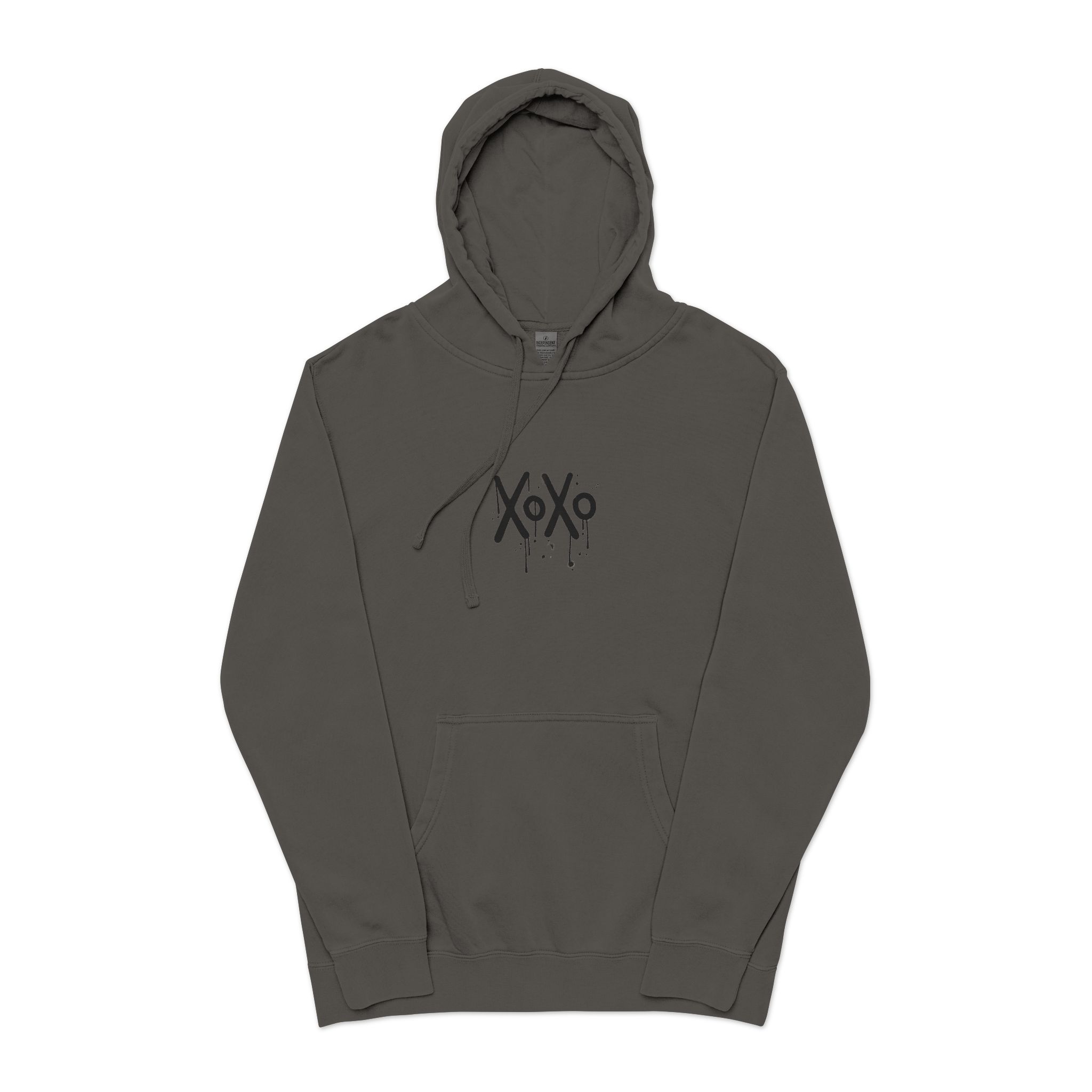 Xoxo Unisex Pigment Dyed Hoodie Embroidery - Image 25