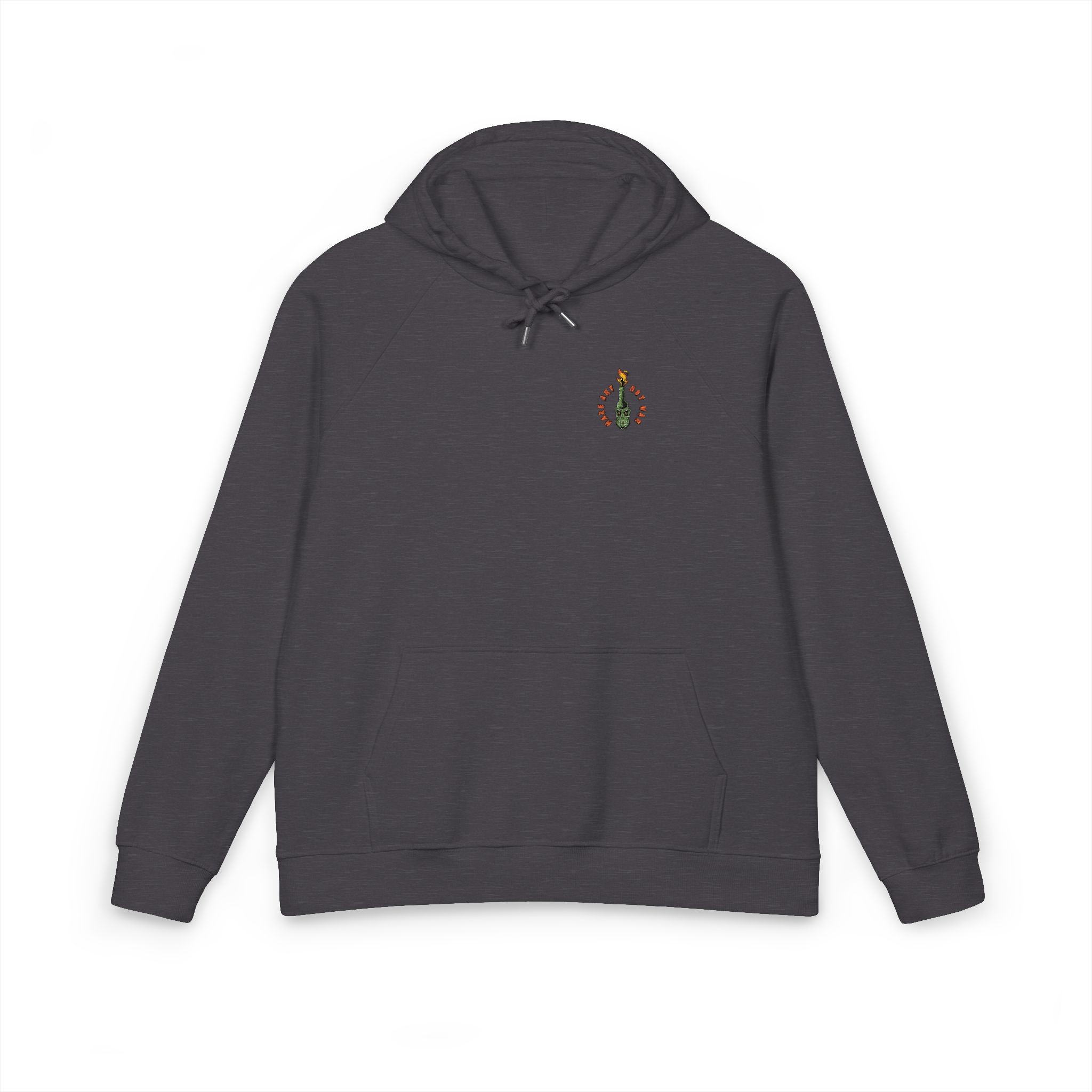 Skull Face Molotov Unisex Eco Raglan Hoodie Embroidery - Image 9