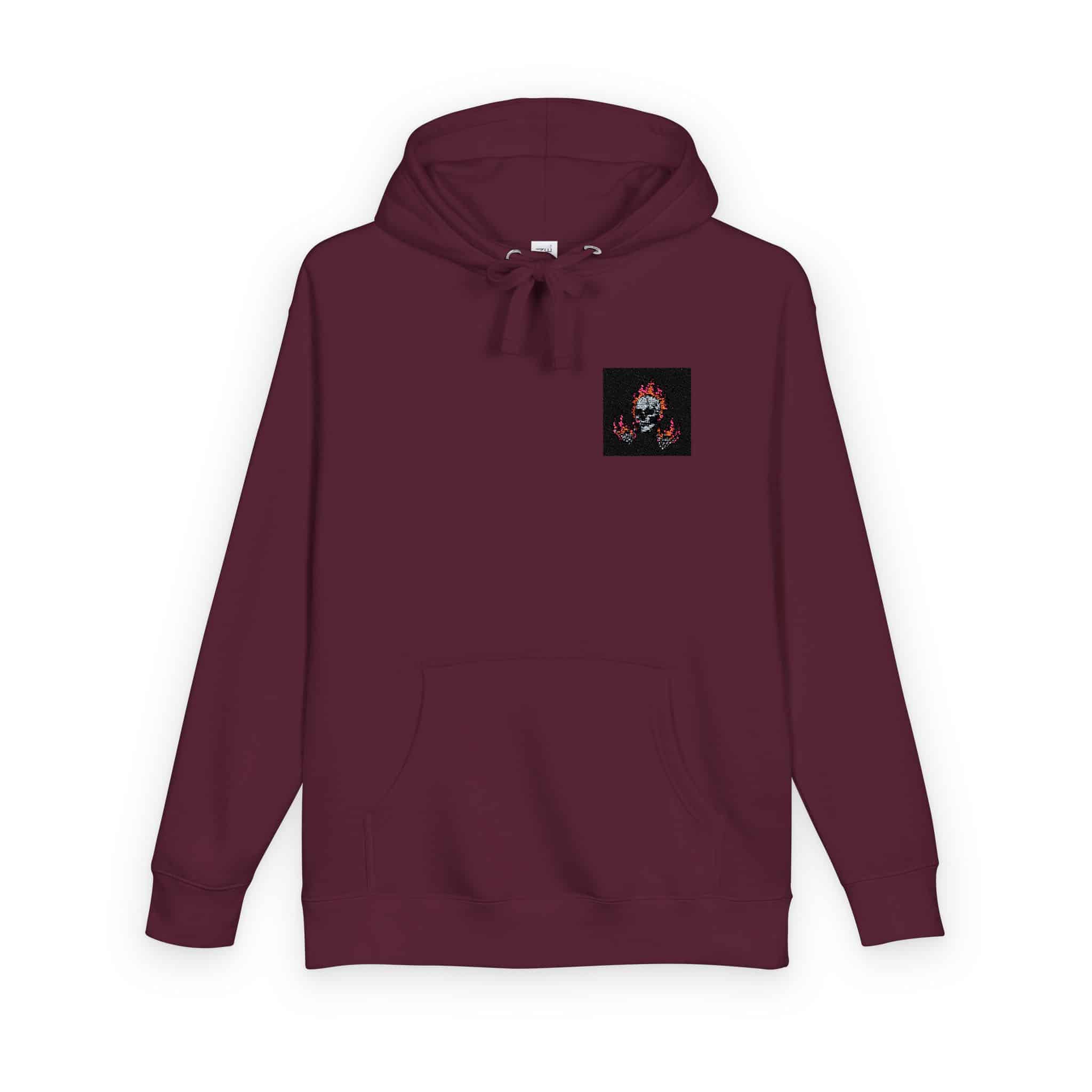 Premium Vector Human Skull With Metal Hand Art Work Illustration Unisex Fleece Hoodie - Image 30