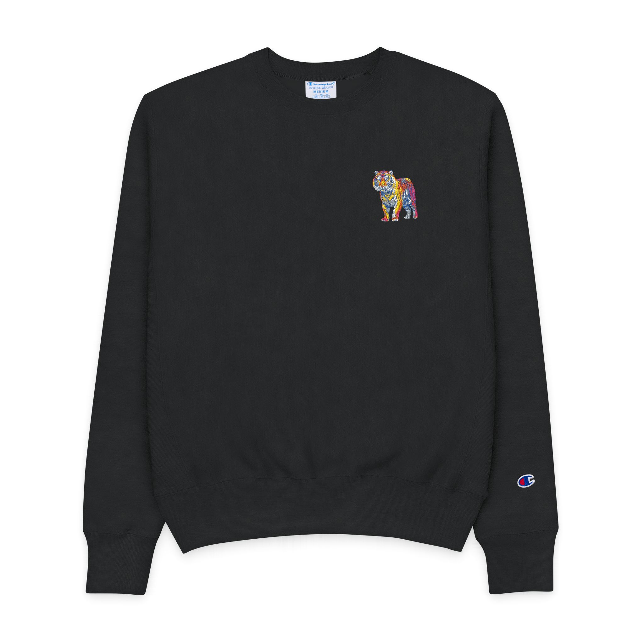 Colorful Artistic Tiger Illustration 171558 Mens Champion Crewneck Sweatshirt