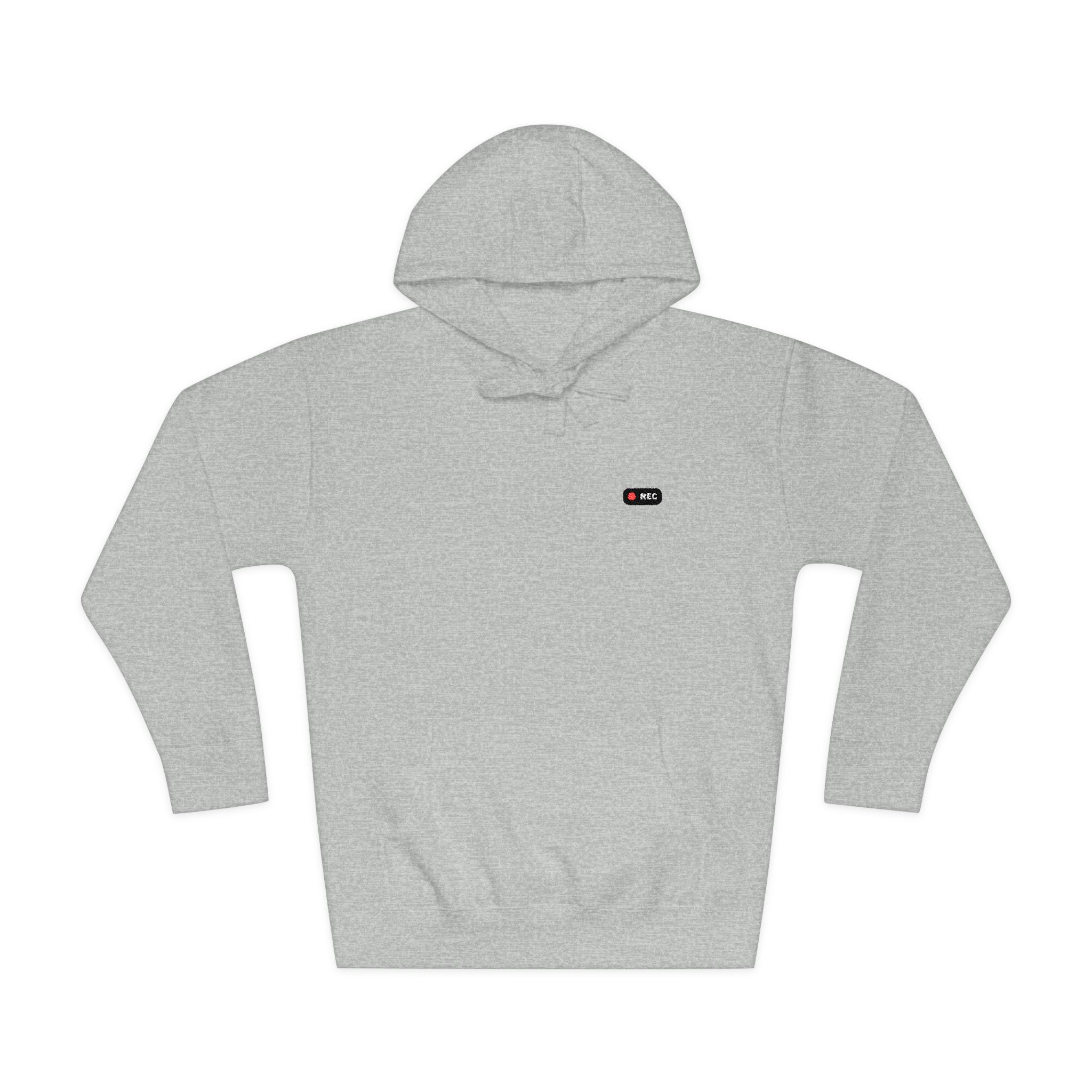 Rec Button Recording Sign Vector Eps 10 Isolated White Background Unisex Fleece Hoodie - Image 13