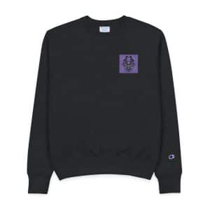 Cyborg Skull Illustration Mens Champion Crewneck Sweatshirt