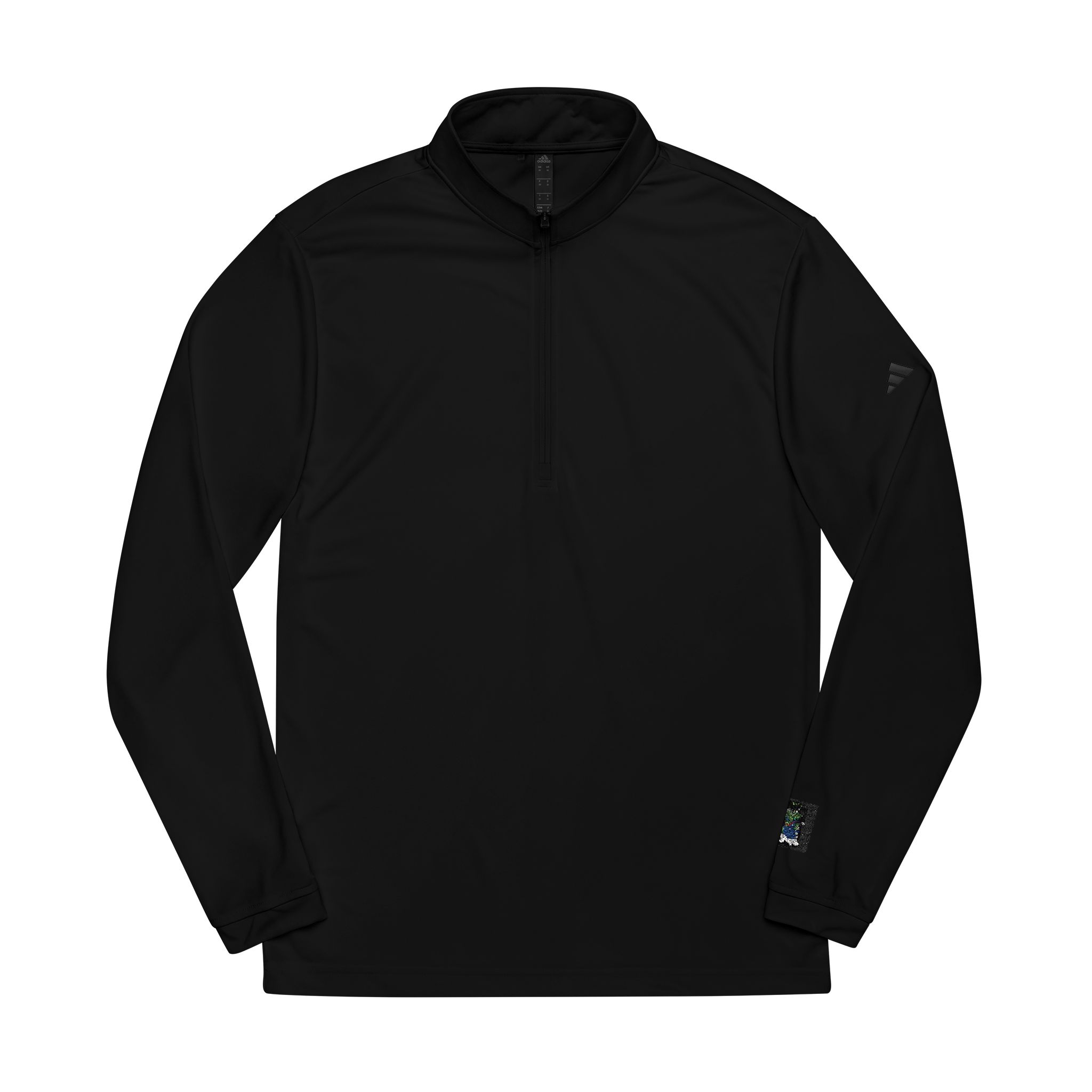 Fujin Japanese Mythology With Text Illustration Adidas Quarter Zip Pullover Embroidery - Image 13
