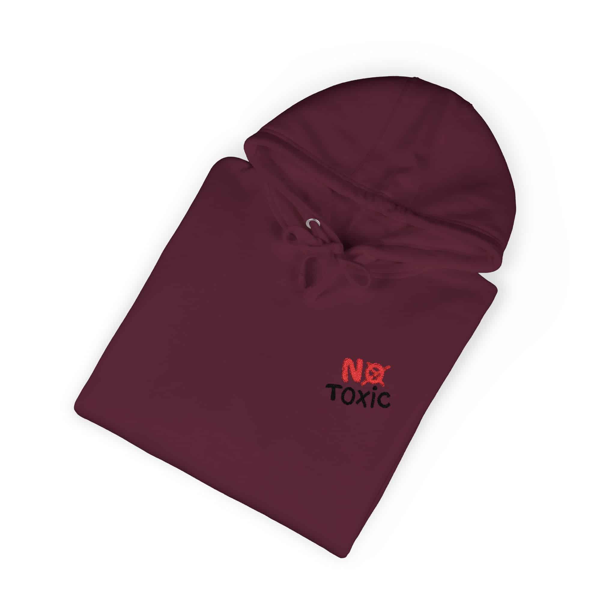 No Toxic Bold Red Black Handdrawn Message Unisex Fleece Hoodie - Image 32