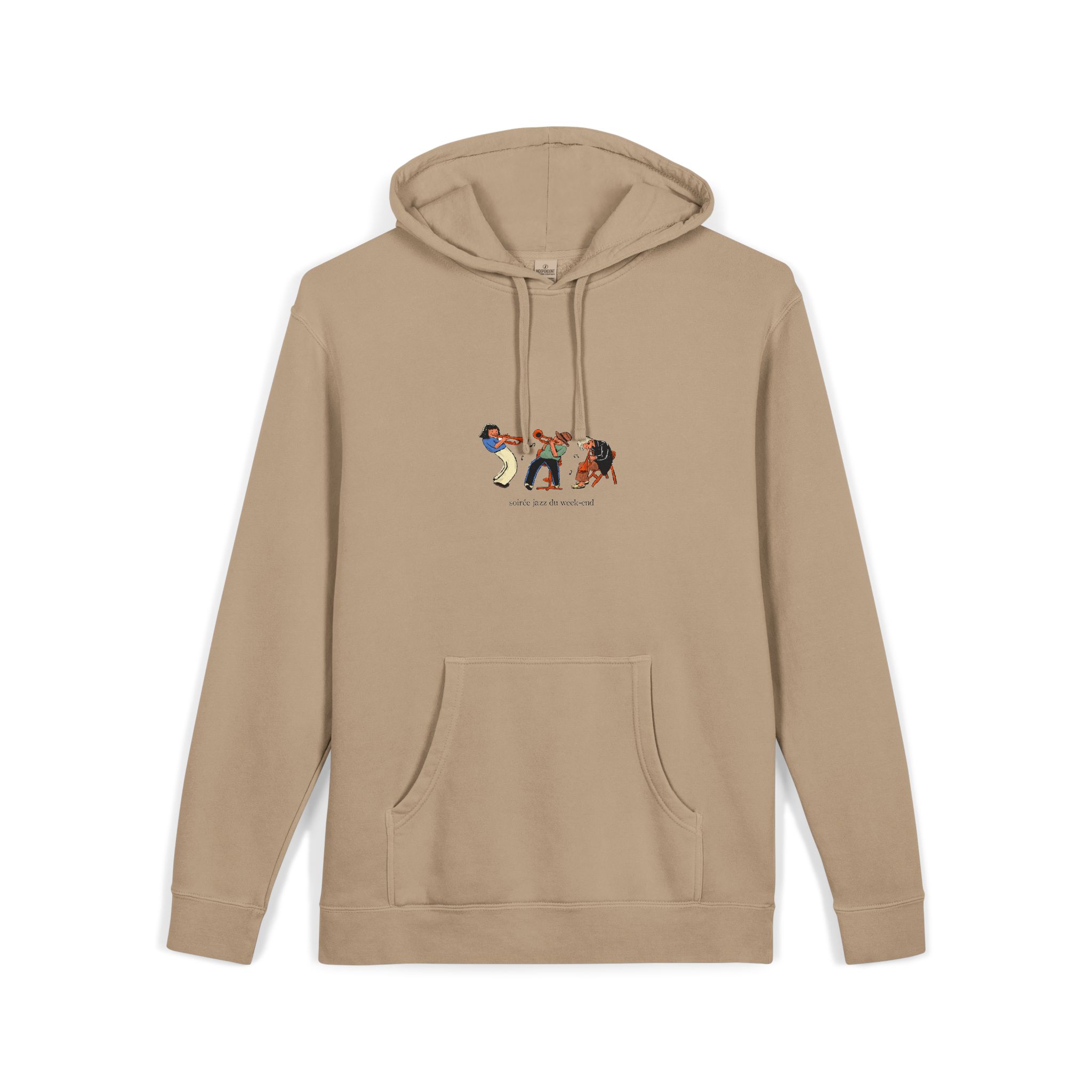 Underground Crete Sessions Unisex Pigment Dyed Hoodie Embroidery - Image 7