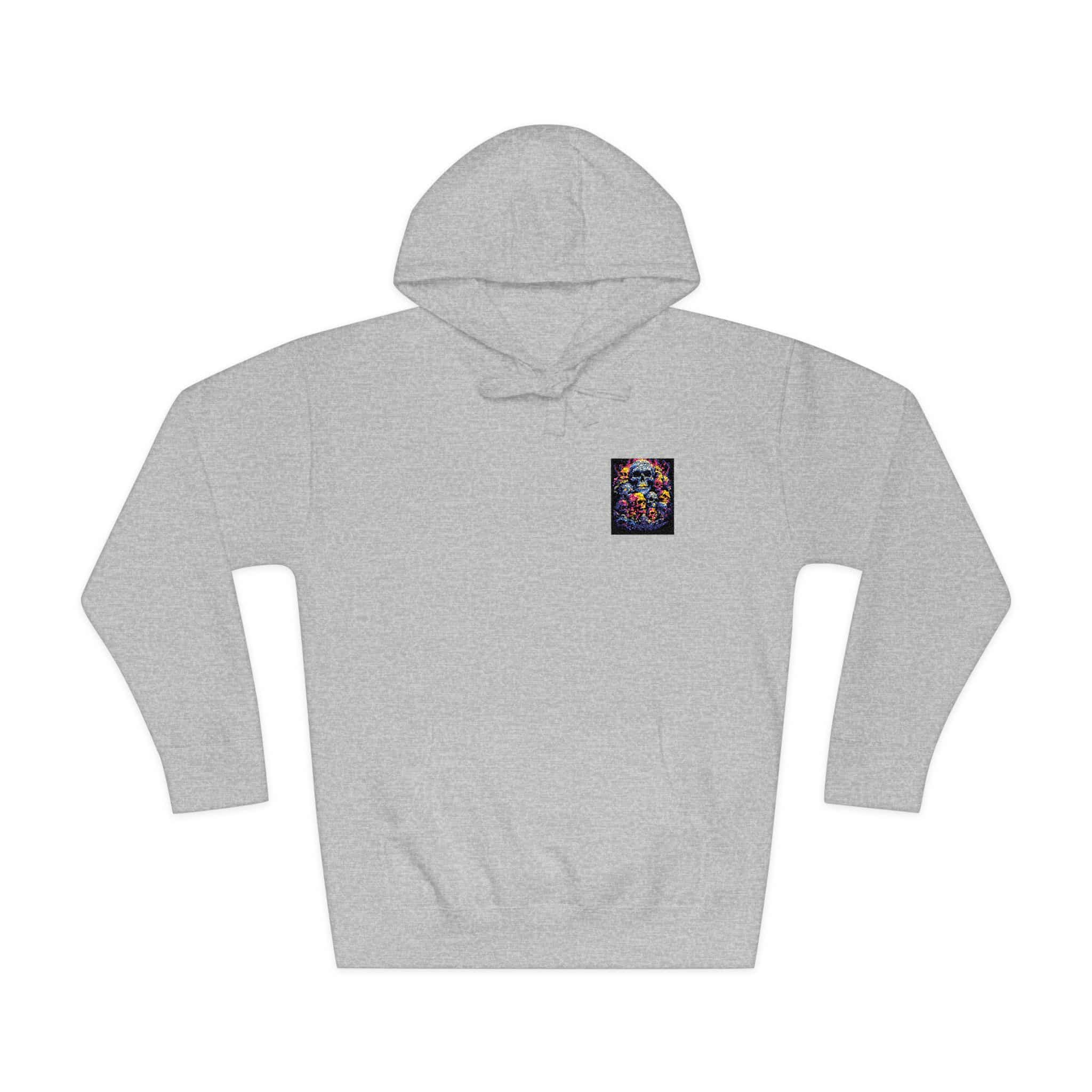 Colorful Human Skull Ai Design (1) Unisex Fleece Hoodie - Image 13