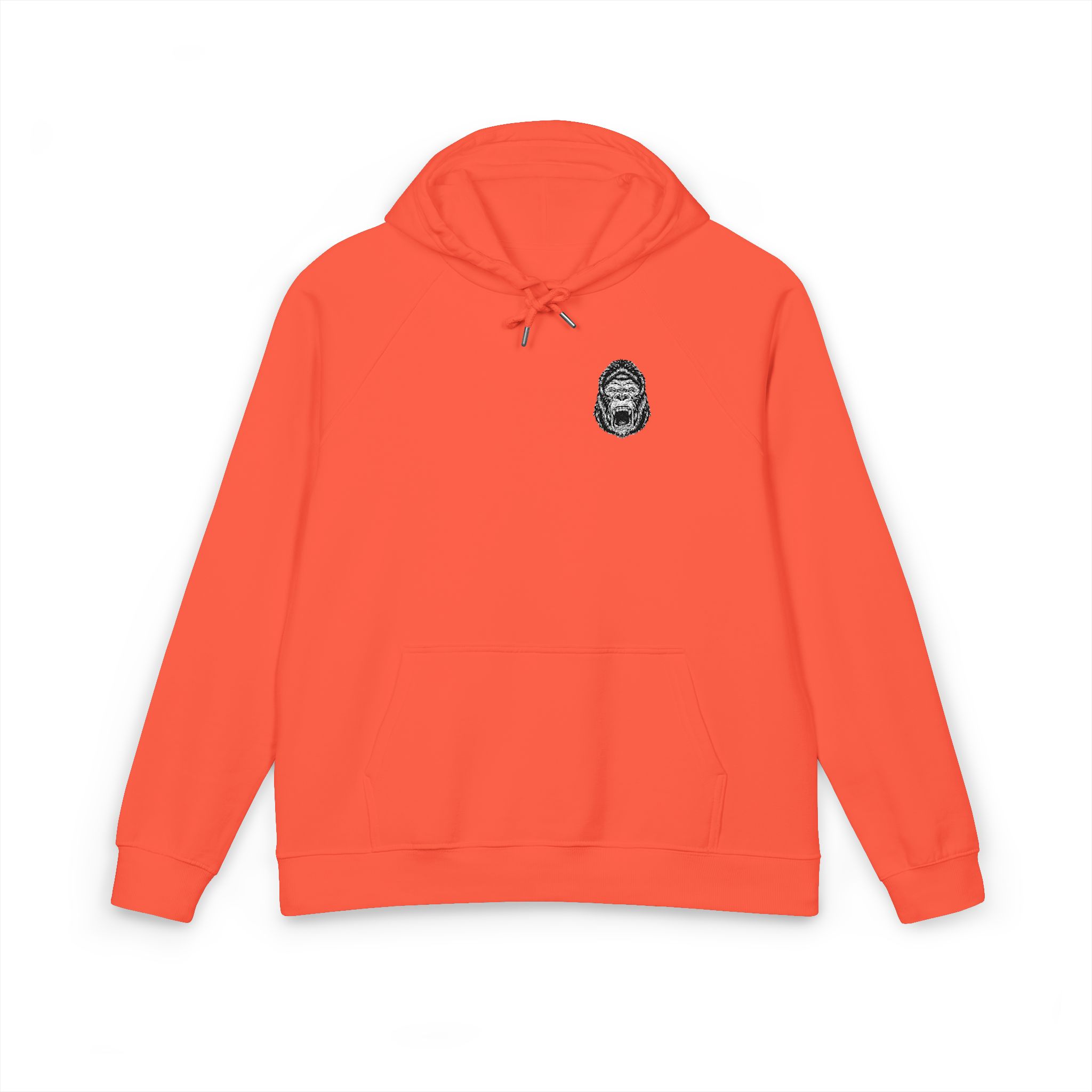 Head Gorilla (1) Unisex Eco Raglan Hoodie Embroidery - Image 5