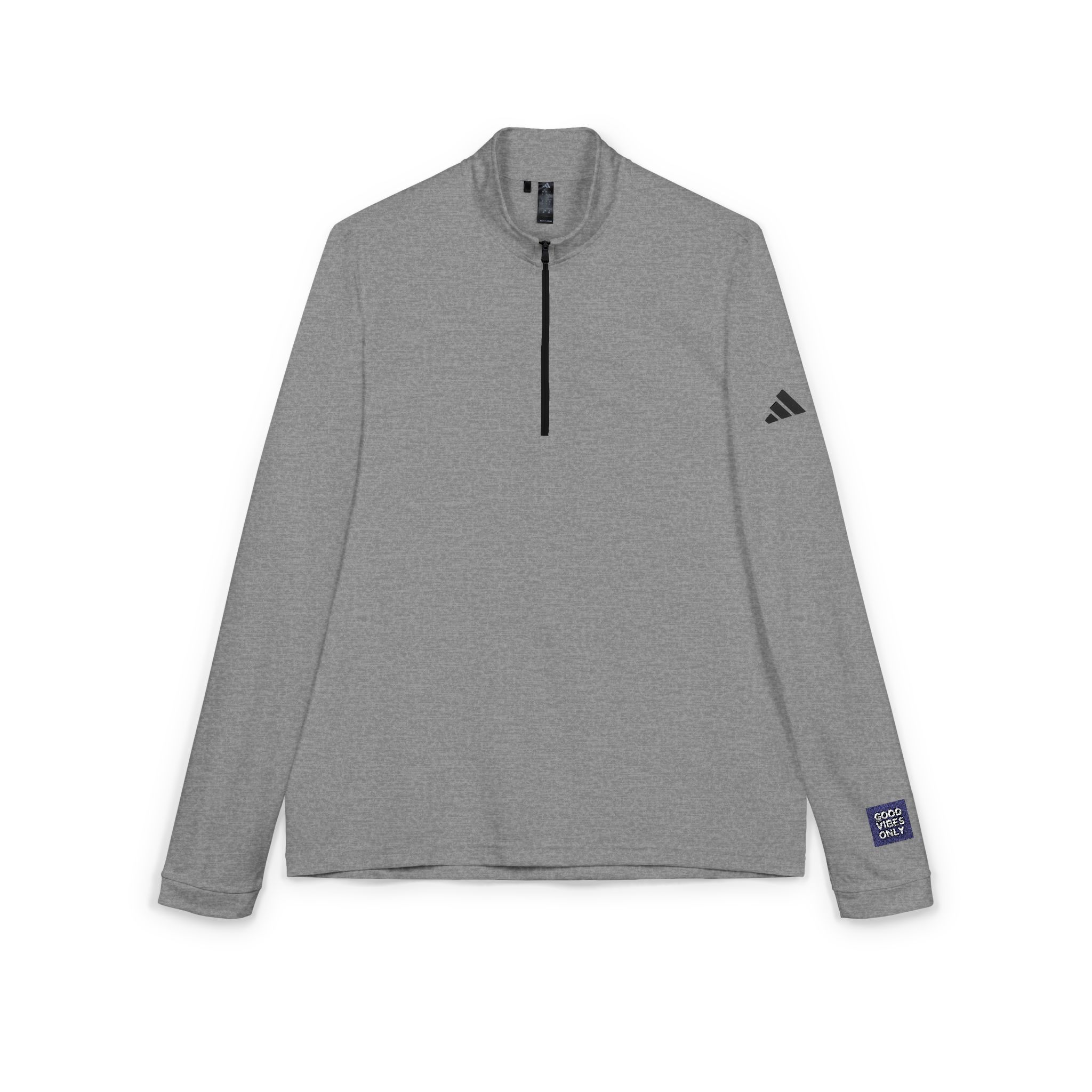 Good Vibes Only Motivational Quotes Typography Adidas Quarter Zip Pullover Embroidery - Image 7