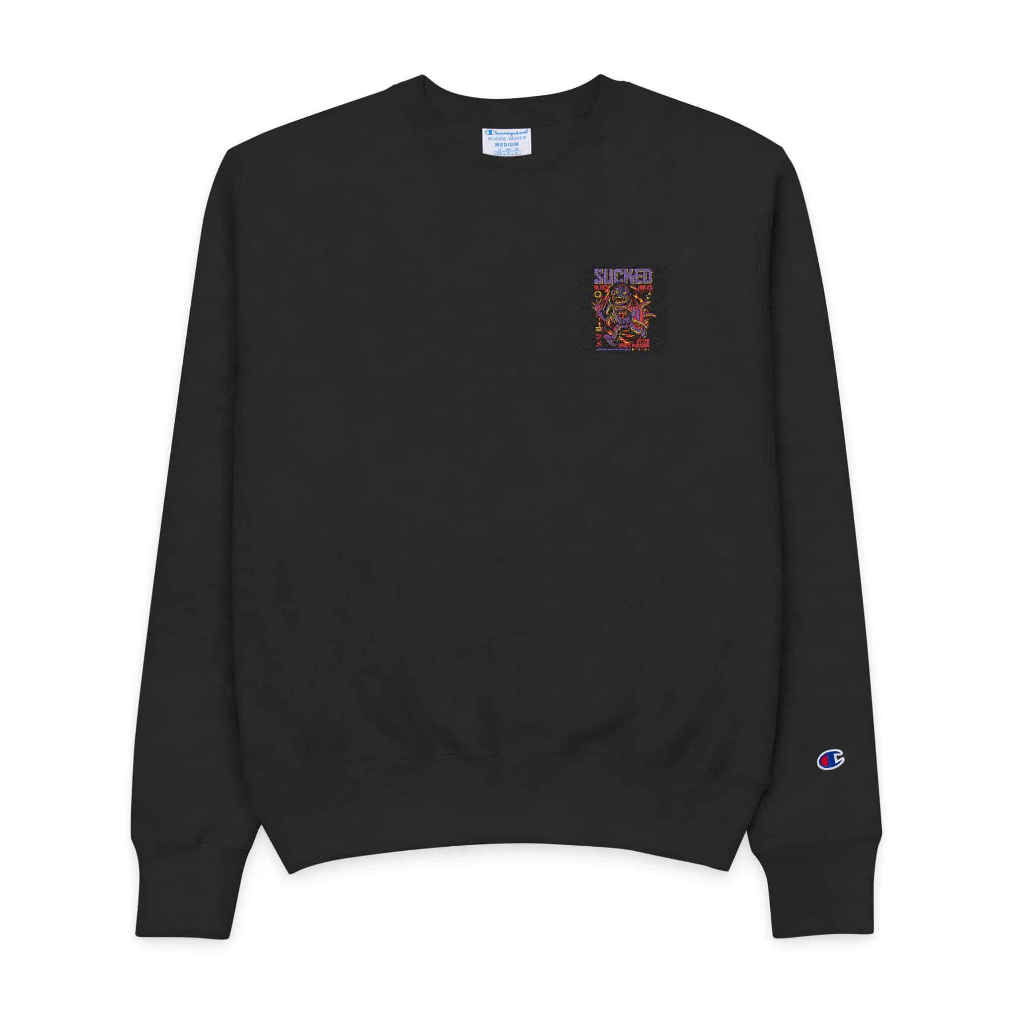 Sucked Black Holes Mens Champion Crewneck Sweatshirt