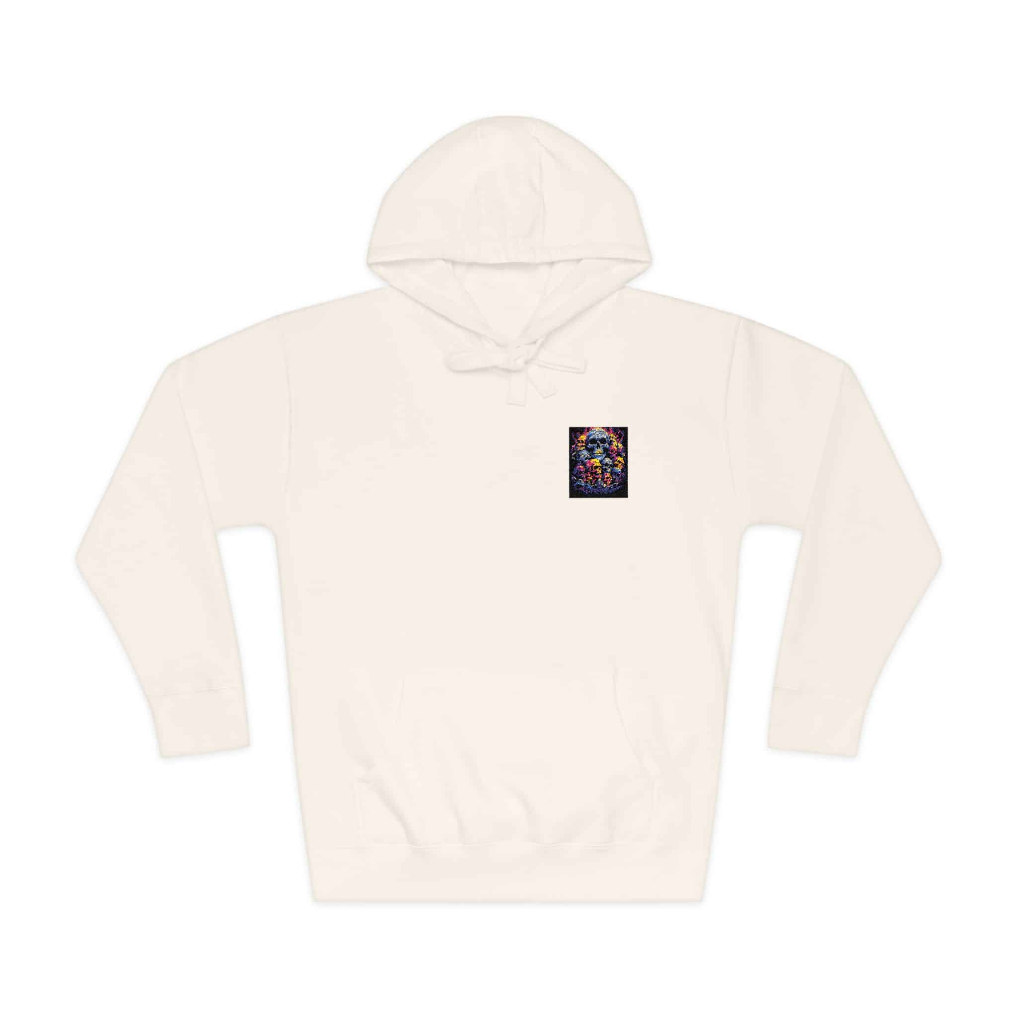 Colorful Human Skull Ai Design (1) Unisex Fleece Hoodie - Image 5