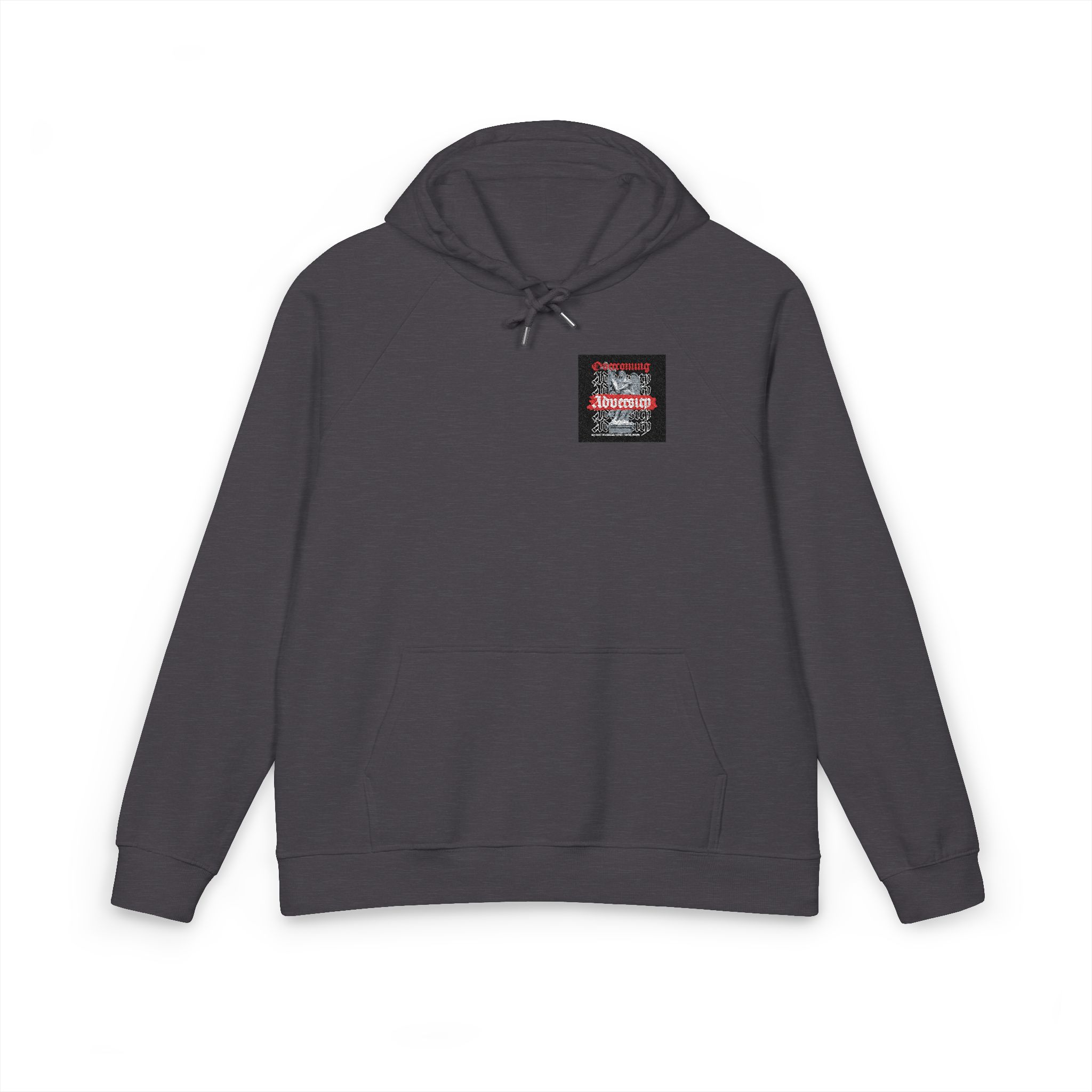 Vector Streetwear Overcoming Illustration Design Unisex Eco Raglan Hoodie Embroidery - Image 9