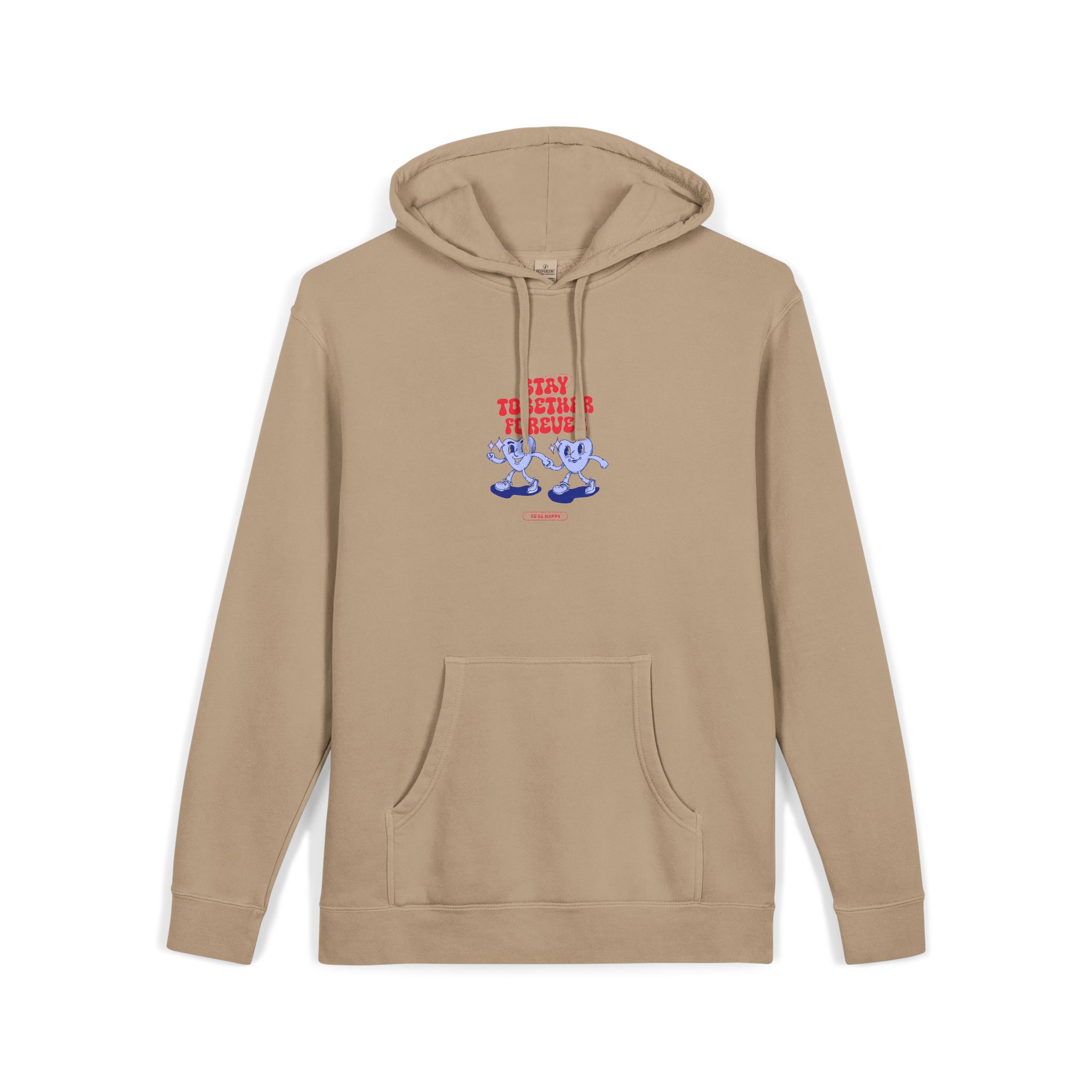 Stay Together Forever Unisex Pigment Dyed Hoodie Embroidery - Image 7