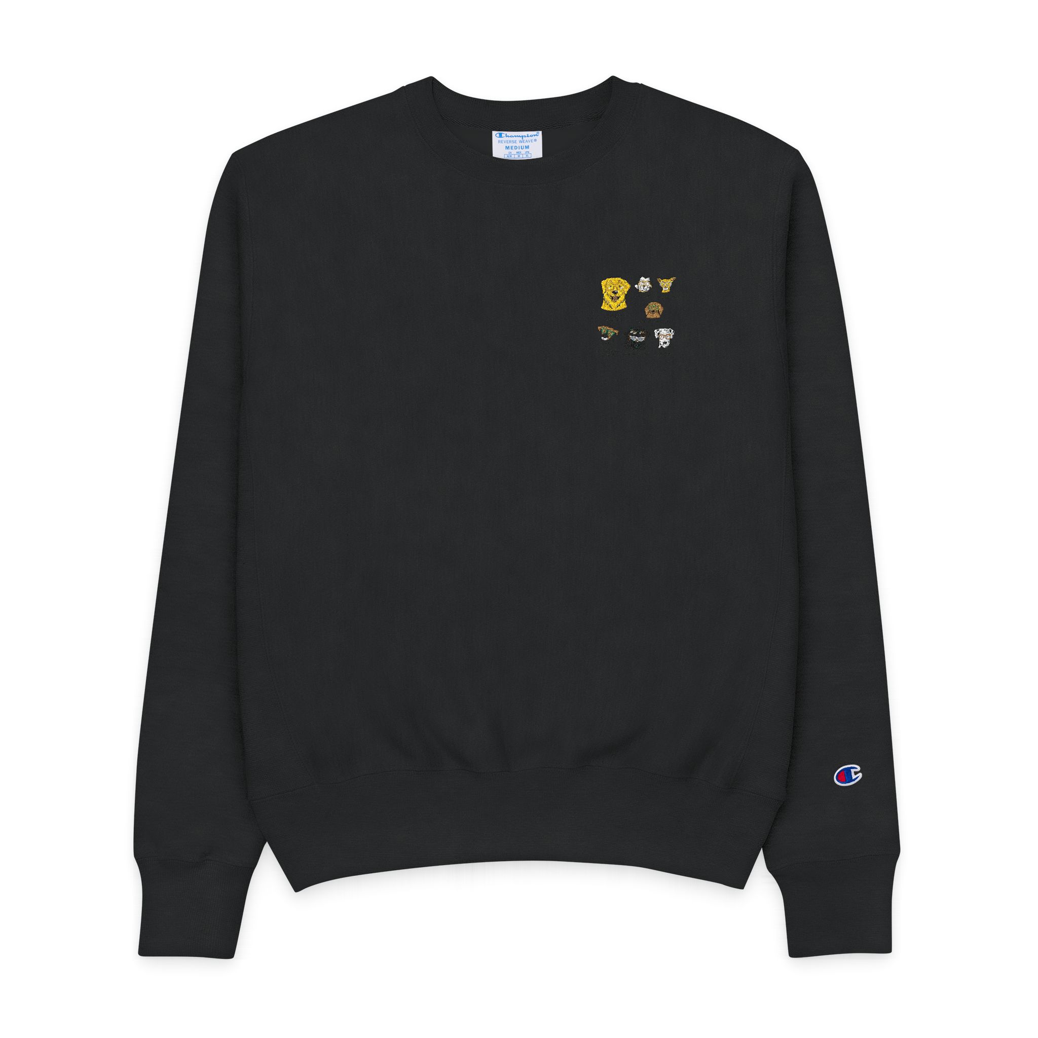 Set Cute Cartoon Dogs Vector Illustration Can Be Used Tshirt Print Poster Card(2) Mens Champion Crewneck Sweatshirt