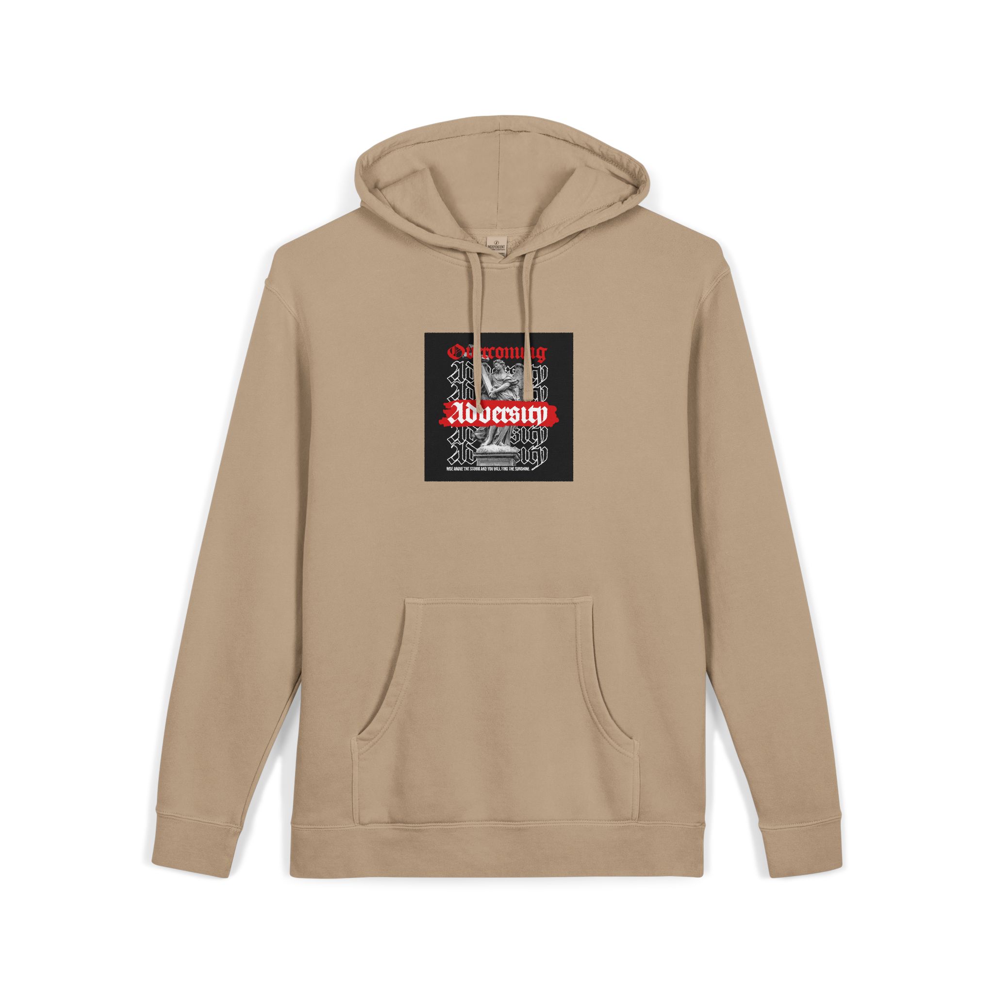 Vector Streetwear Overcoming Illustration Design Unisex Pigment Dyed Hoodie Embroidery - Image 7