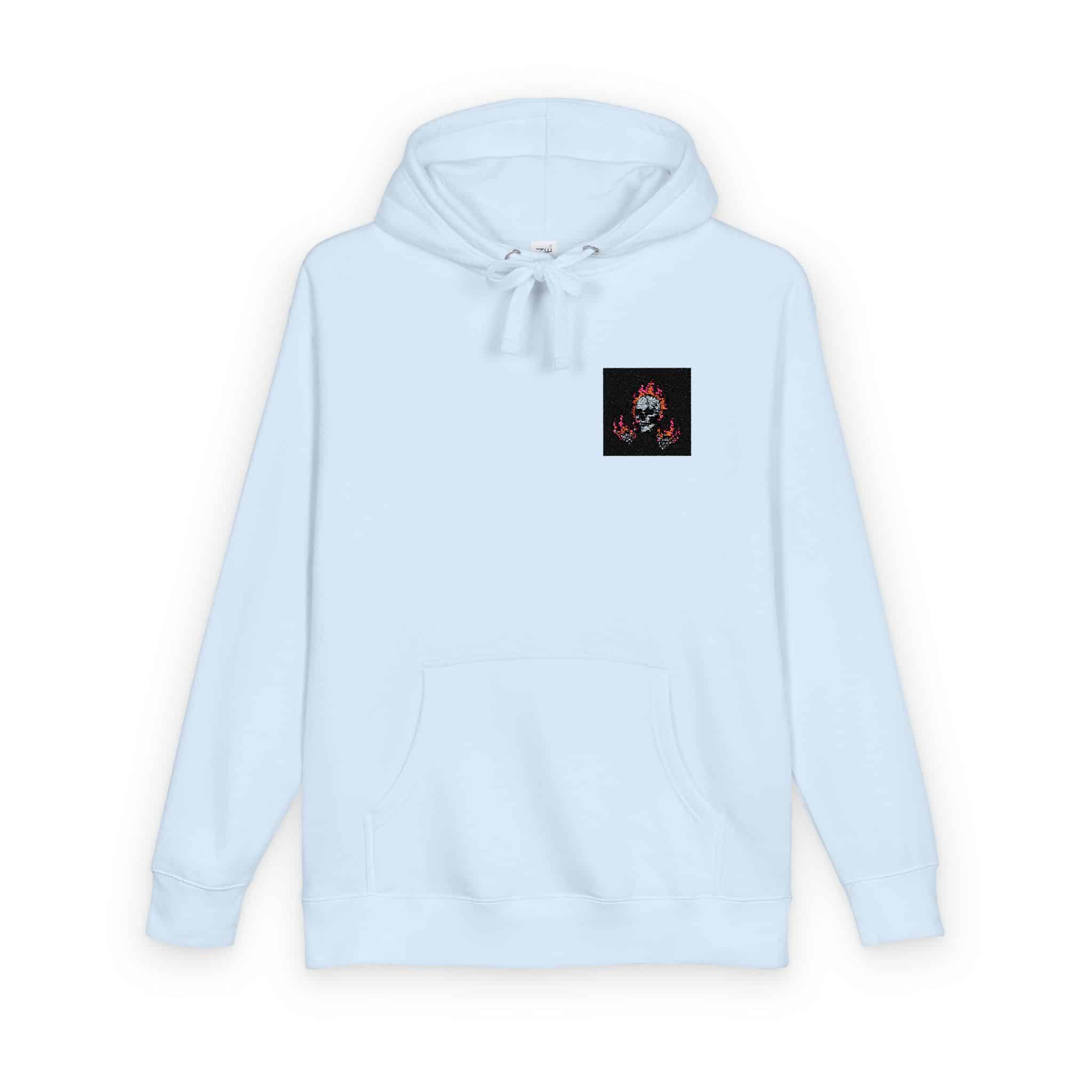 Premium Vector Human Skull With Metal Hand Art Work Illustration Unisex Fleece Hoodie - Image 10