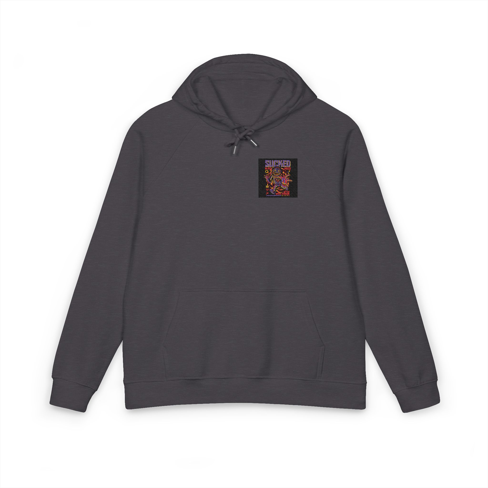 Sucked Black Holes Unisex Eco Raglan Hoodie Embroidery - Image 9