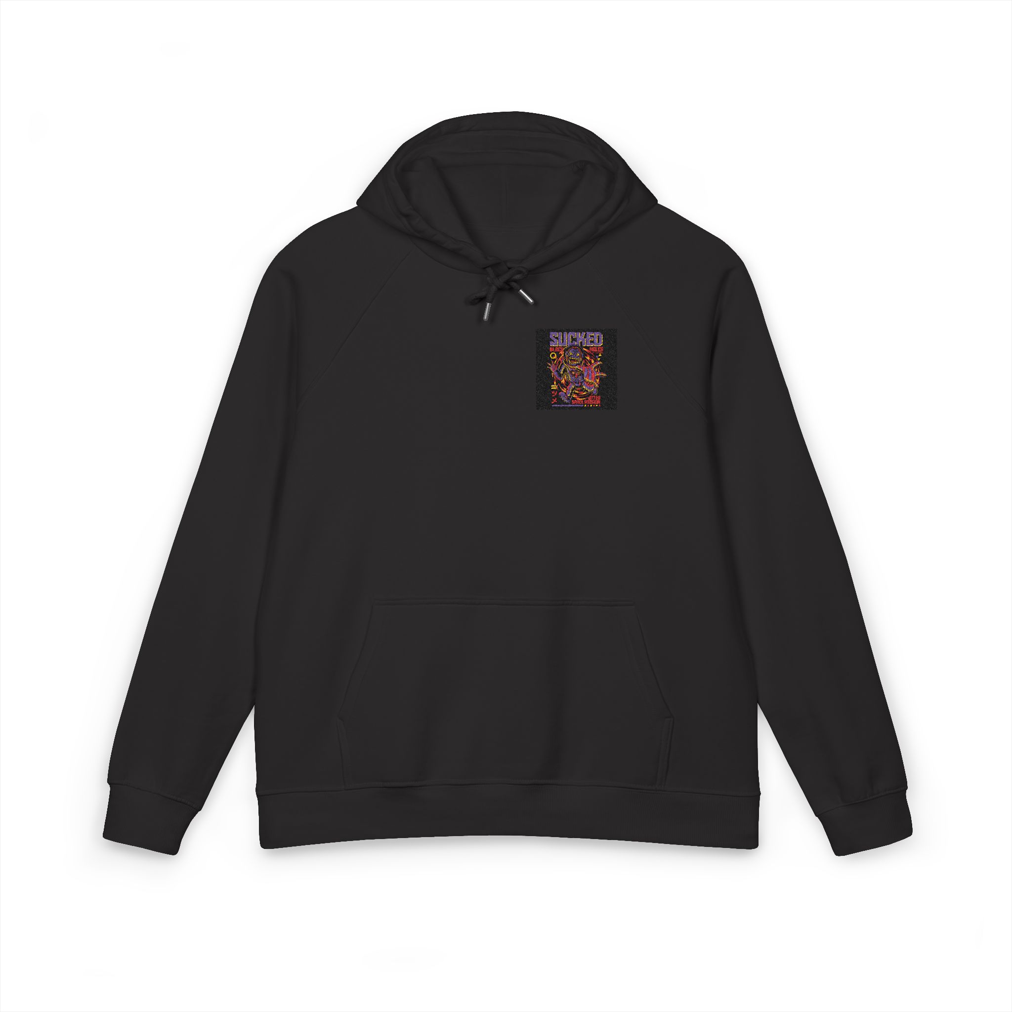 Sucked Black Holes Unisex Eco Raglan Hoodie Embroidery - Image 17