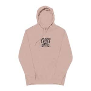 War Active 162515 Unisex Pigment Dyed Hoodie Embroidery
