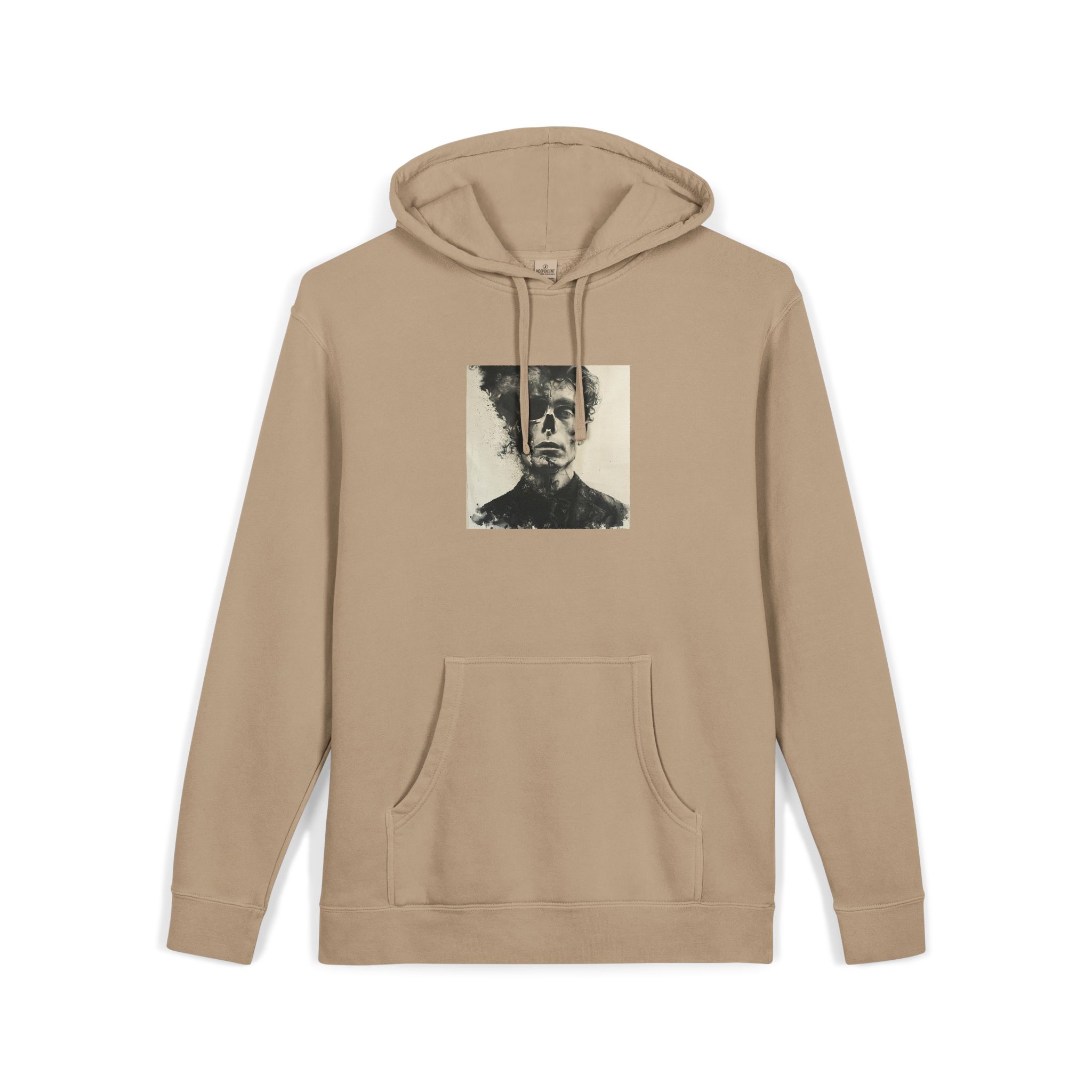 Surreal Skull Unisex Pigment Dyed Hoodie Embroidery - Image 7