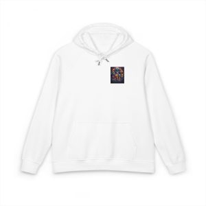 Colorful Human Skull Ai Design (1) Unisex Eco Raglan Hoodie Embroidery
