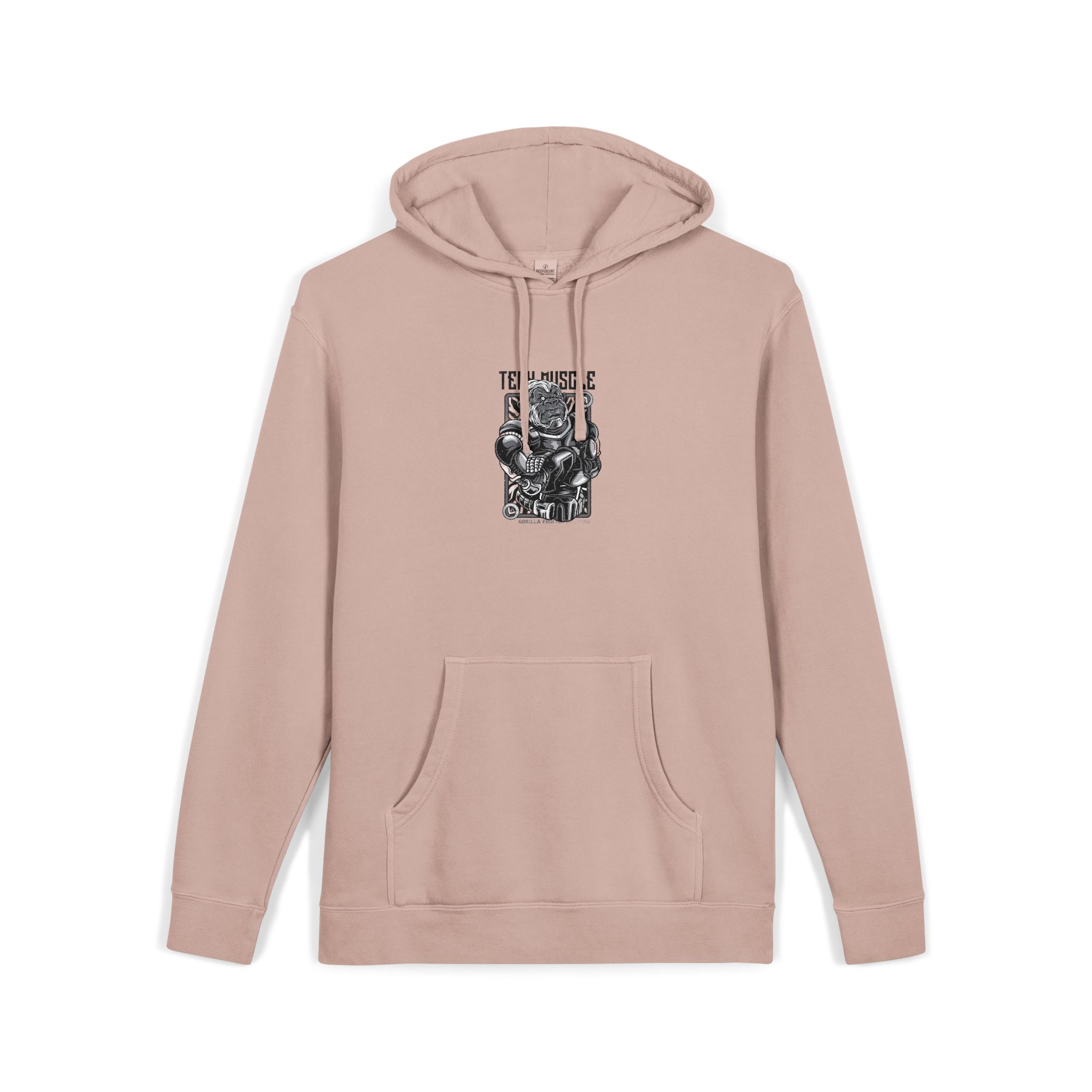 Tech Muscle Unisex Pigment Dyed Hoodie Embroidery - Image 3