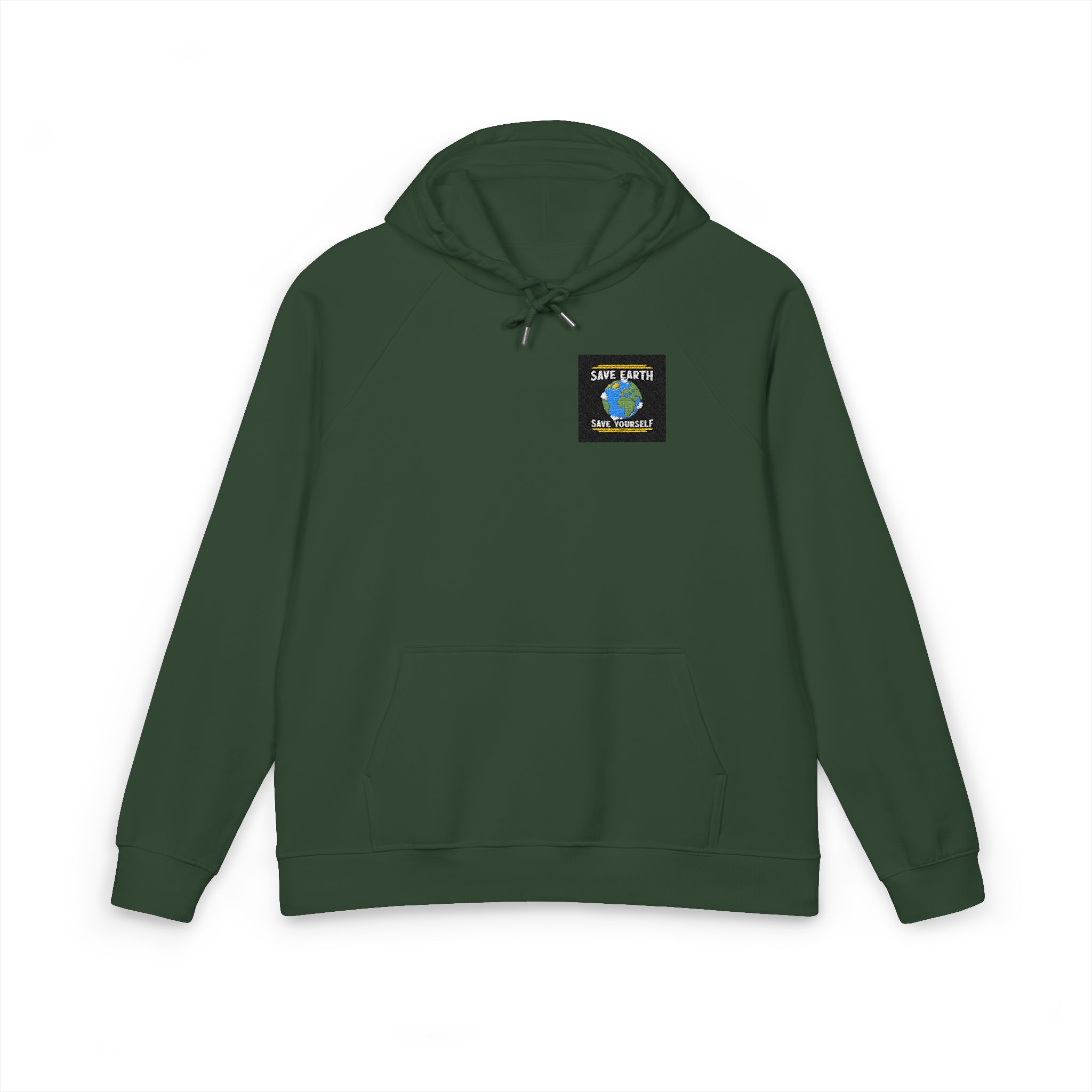 Earthday Design Unisex Eco Raglan Hoodie Embroidery - Image 13