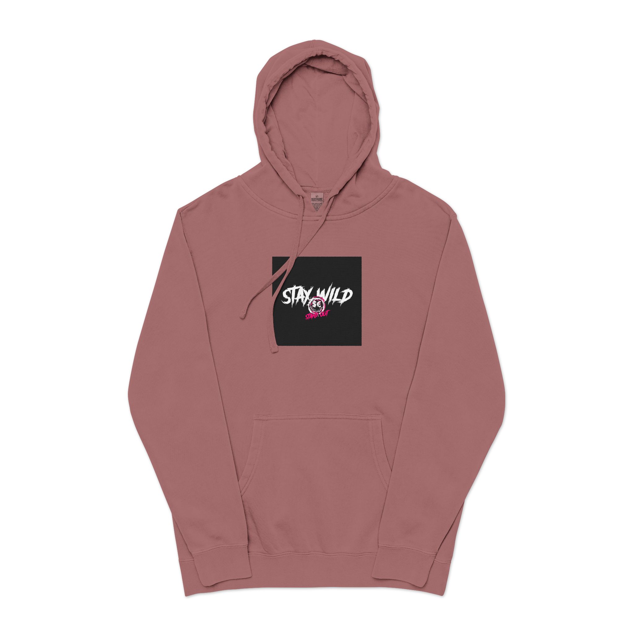 Stay Wild Stand Out Unisex Pigment Dyed Hoodie Embroidery - Image 29
