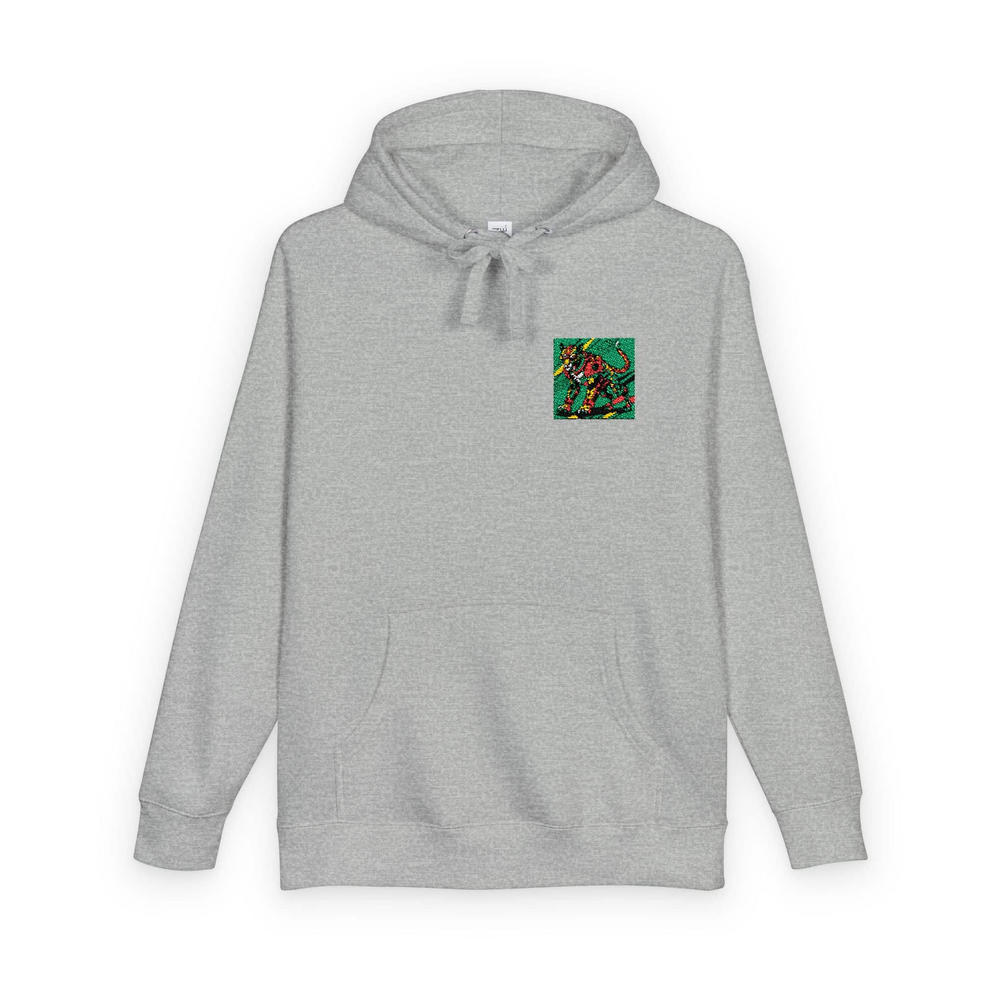 Drawing Cat With Red Tail Unisex Fleece Hoodie - Image 14