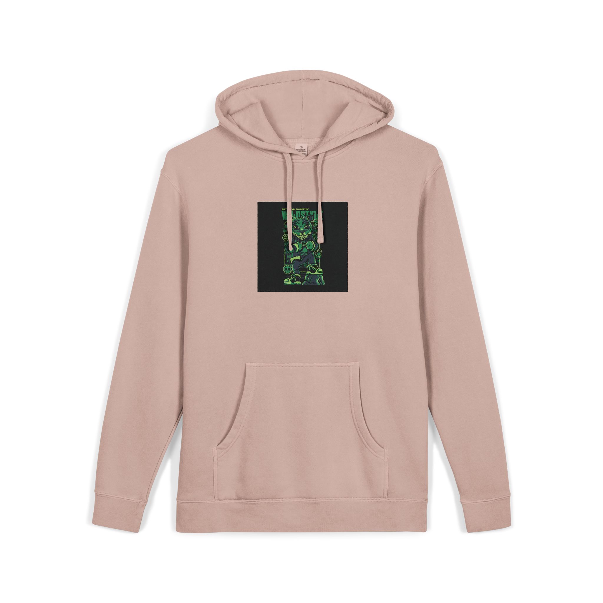 Wildstyle Unisex Pigment Dyed Hoodie Embroidery - Image 3