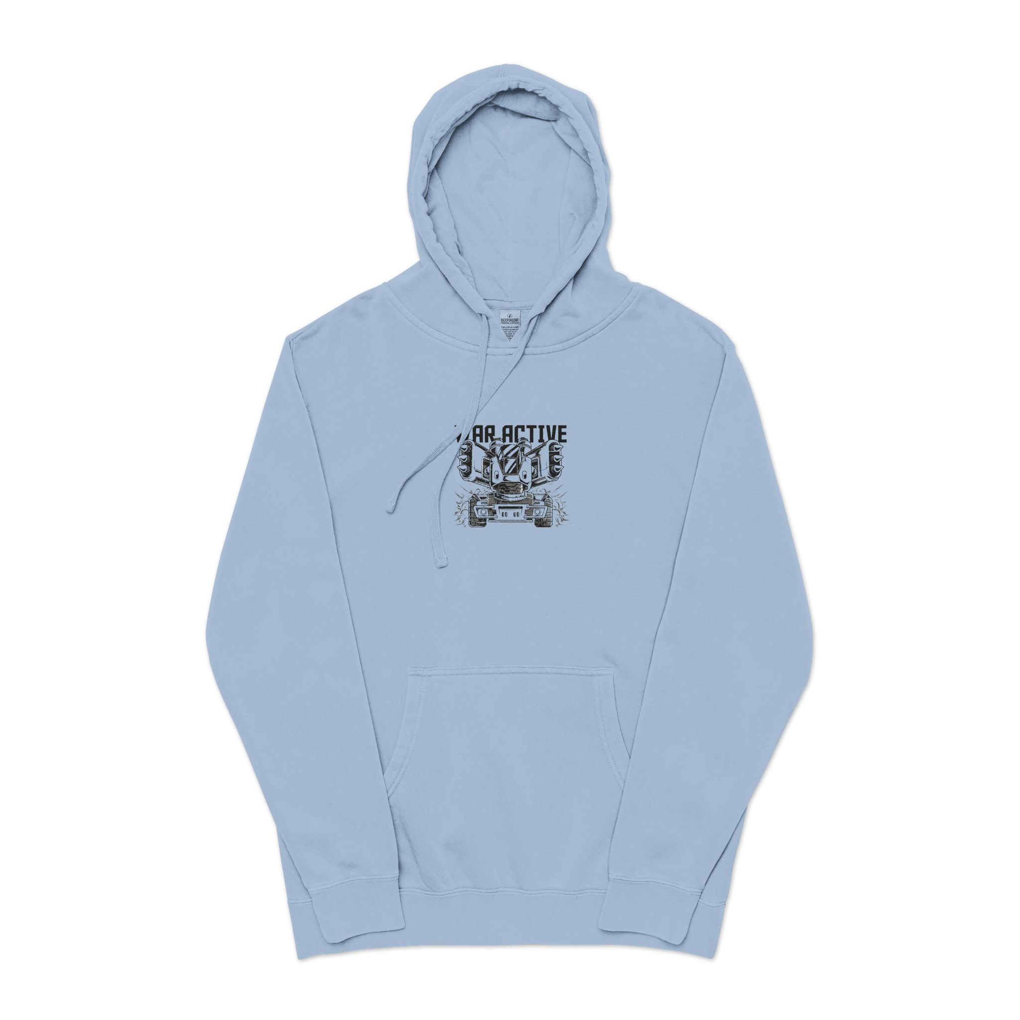War Active 162515 Unisex Pigment Dyed Hoodie Embroidery - Image 17