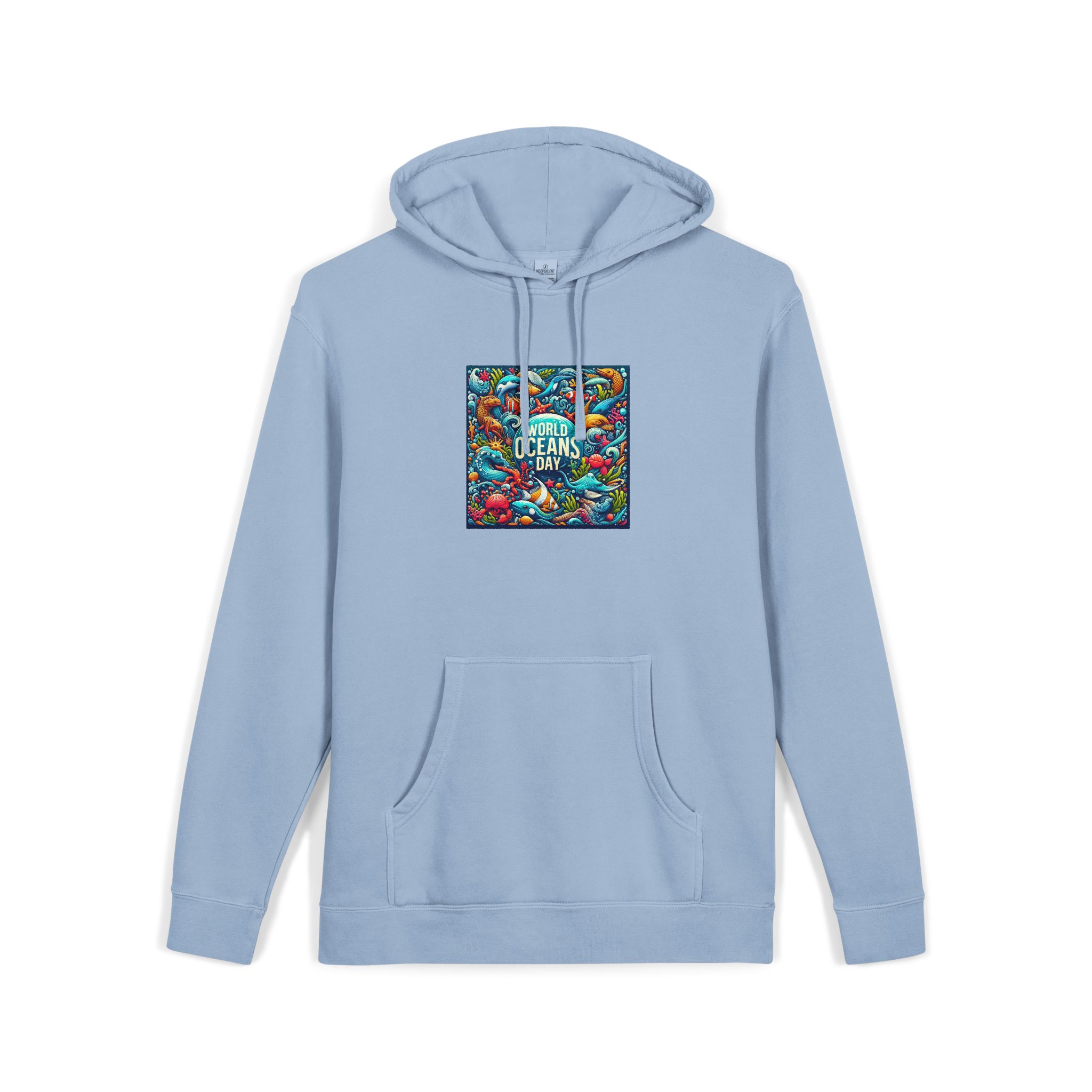World Oceans Day Unisex Pigment Dyed Hoodie Embroidery - Image 19