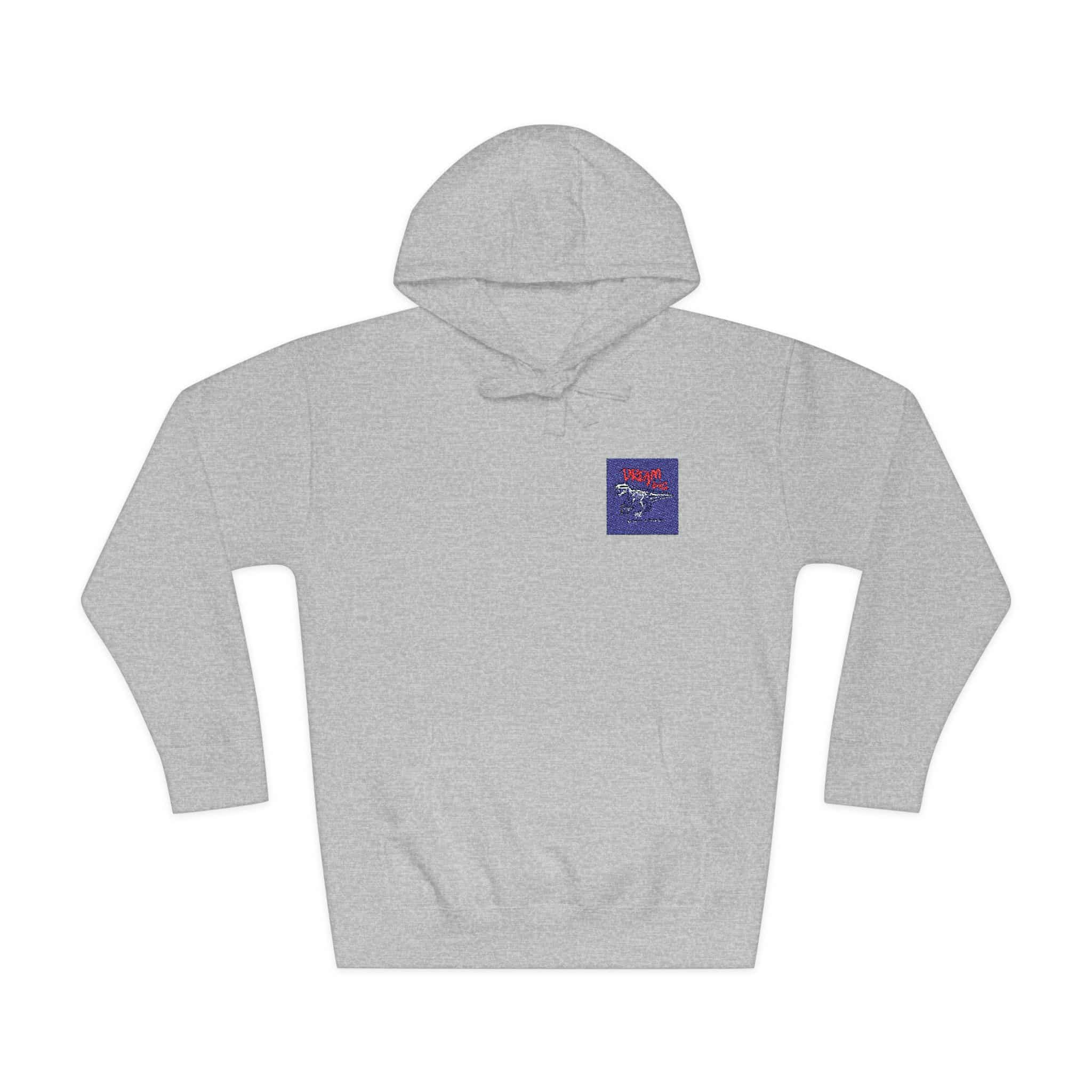 Dream Big Slogan With Cartoon Dinosaur Skeleton Vector Illustration Unisex Fleece Hoodie - Image 13