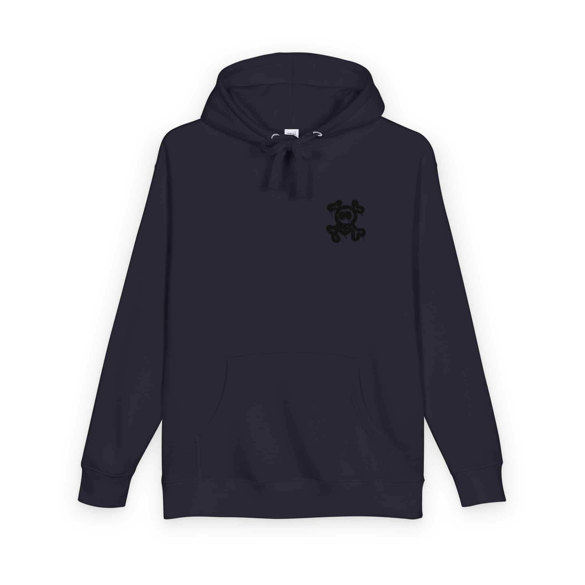 Spray Painted Graffiti Skull Sprayed Graffiti Skull Icon With Spray Black White Unisex Fleece Hoodie - Image 22