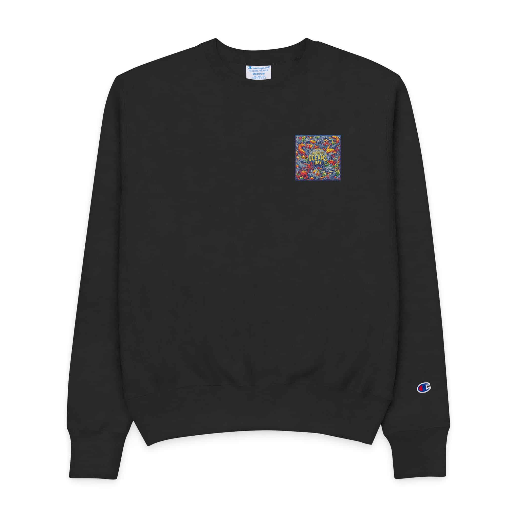 World Oceans Day Mens Champion Crewneck Sweatshirt