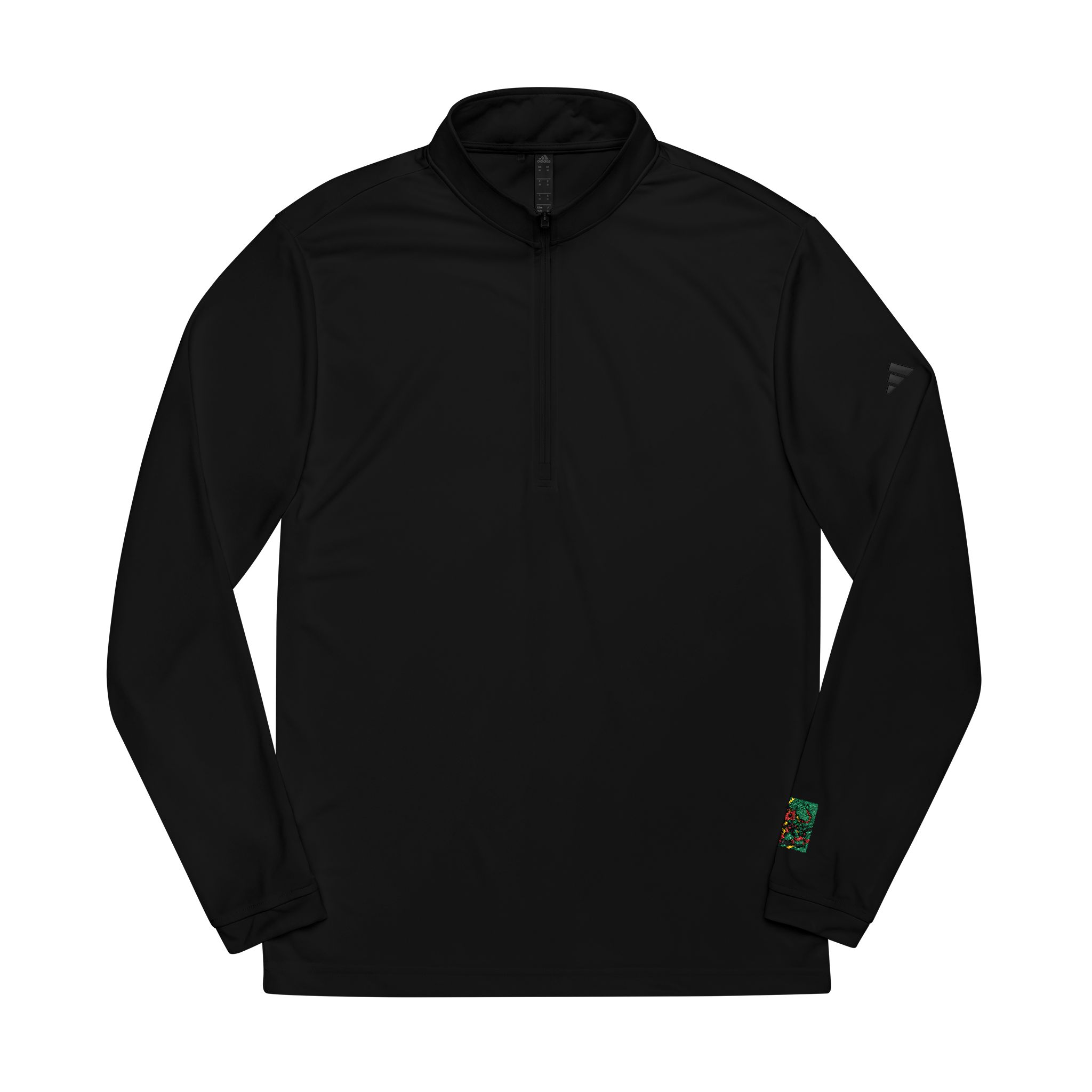 Drawing Cat With Red Tail Adidas Quarter Zip Pullover Embroidery - Image 13