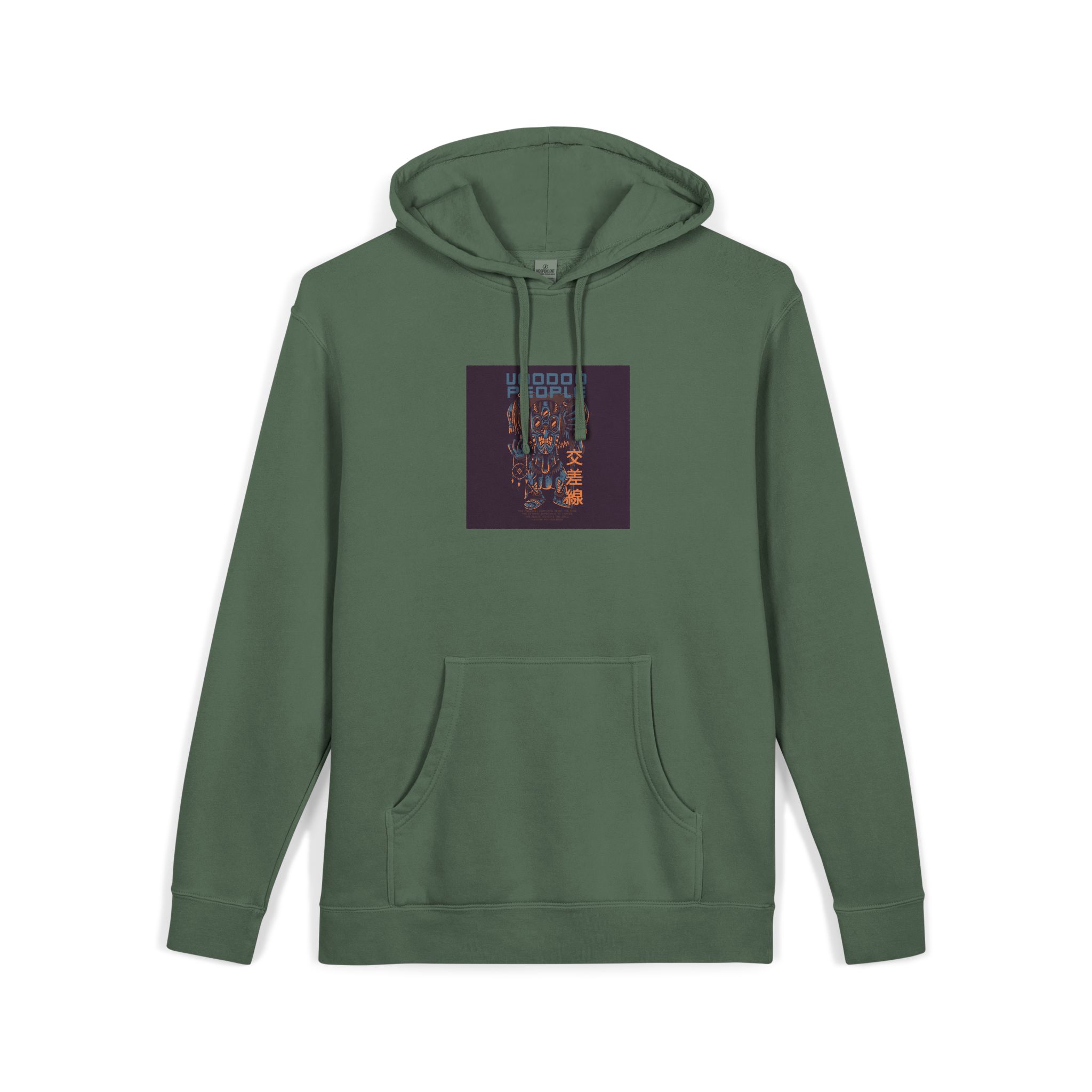 Voodoo People Black Unisex Pigment Dyed Hoodie Embroidery - Image 15