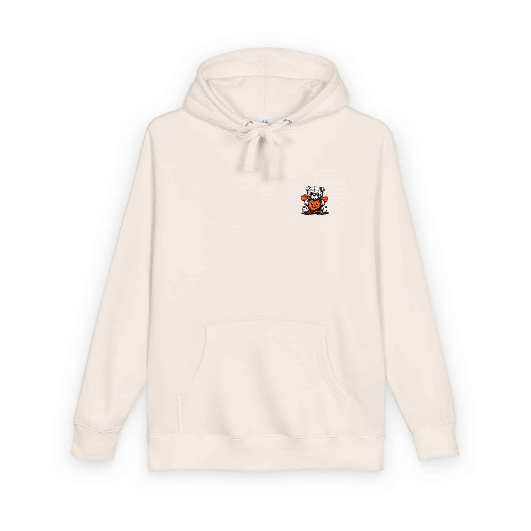 Cute Teddy Bear Unisex Fleece Hoodie - Image 6