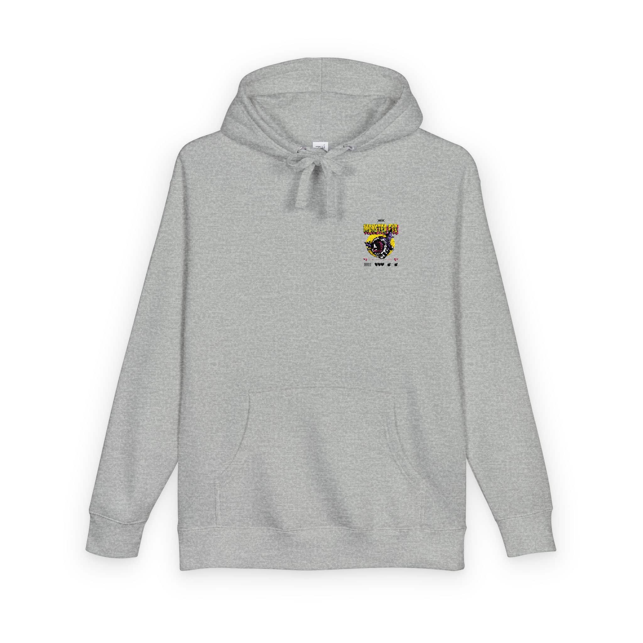 Typography Tshirt Design Monster Eye Unisex Fleece Hoodie - Image 14