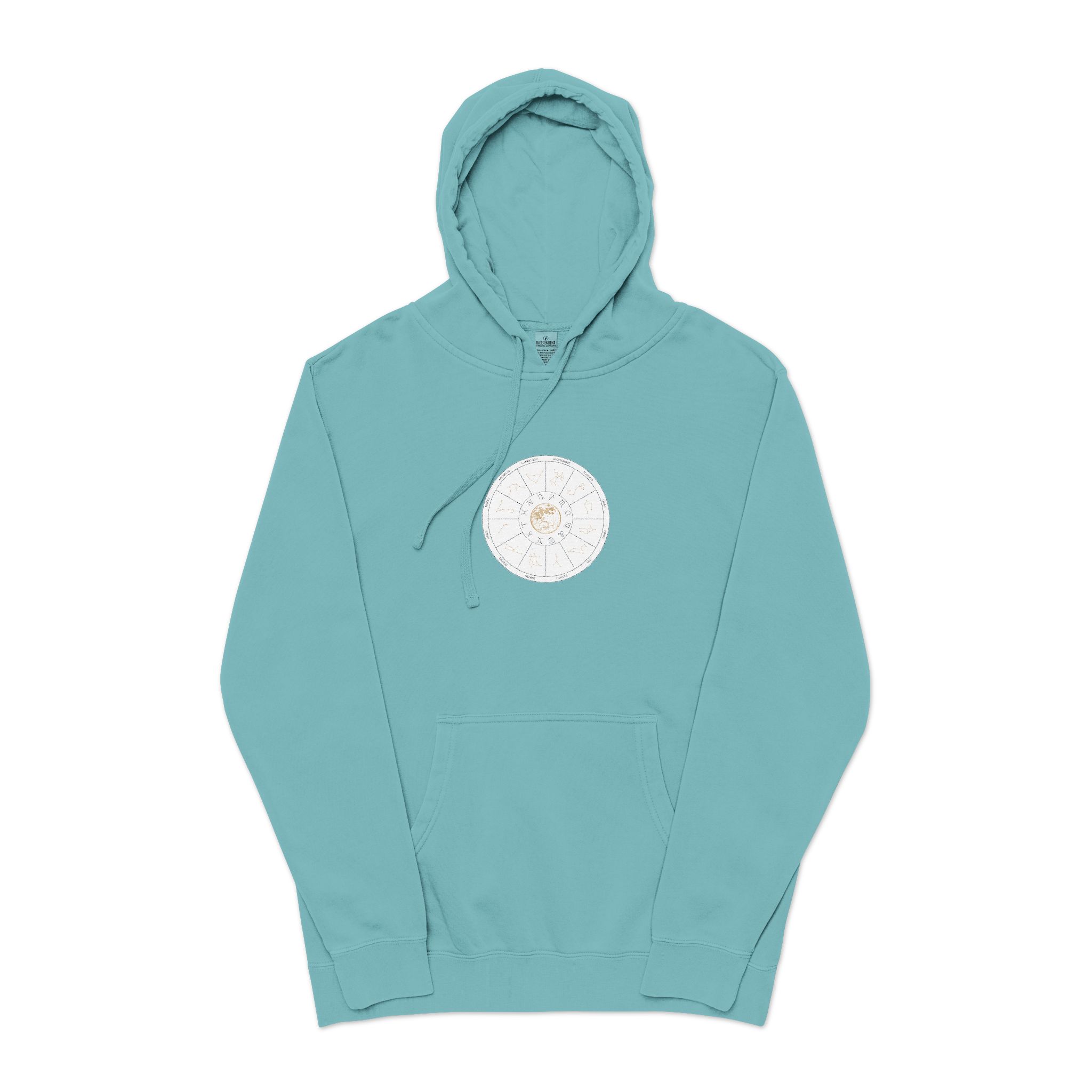 Zodiac Unisex Pigment Dyed Hoodie Embroidery - Image 9