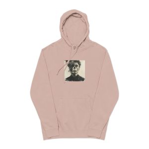 Surreal Skull Unisex Pigment Dyed Hoodie Embroidery
