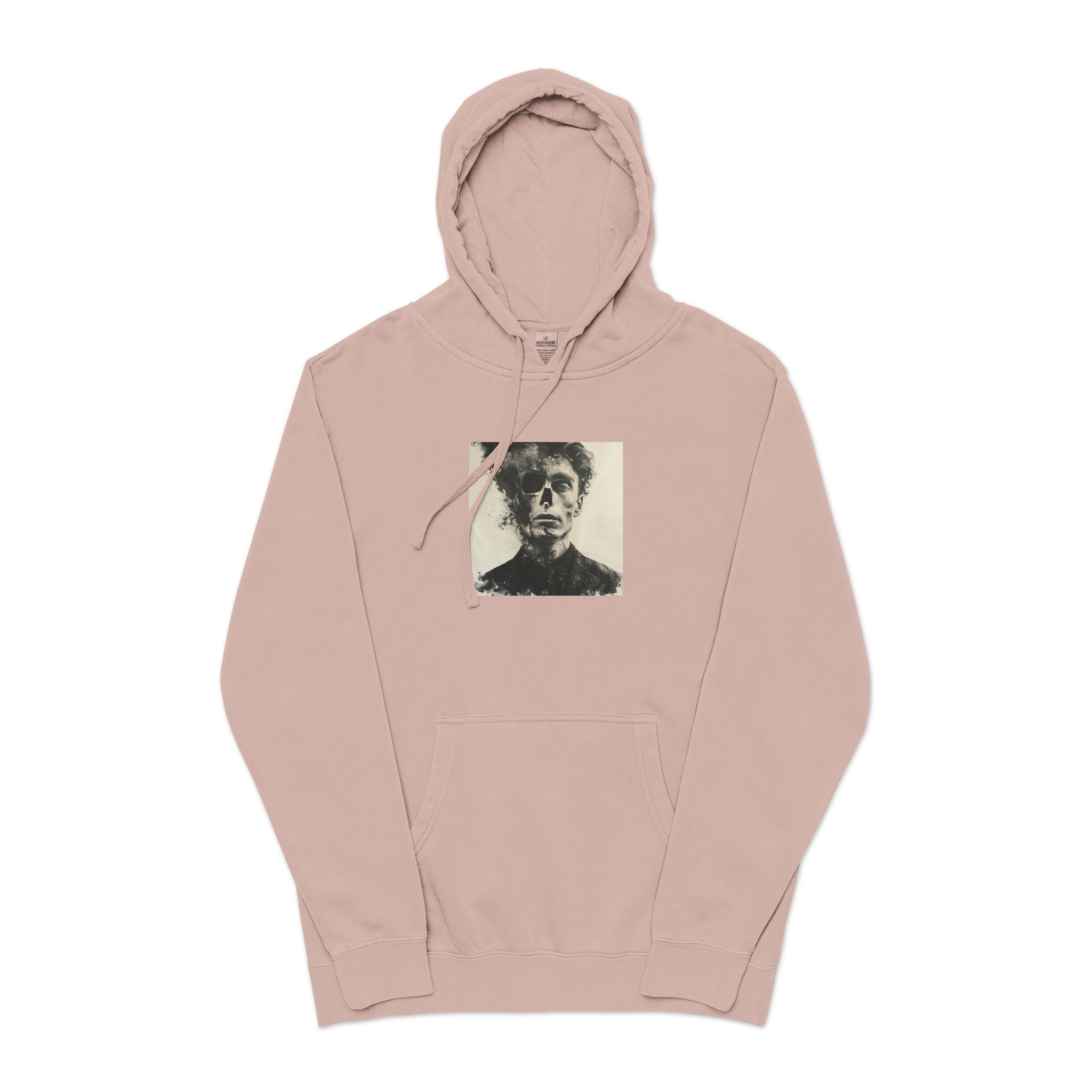 Surreal Skull Unisex Pigment Dyed Hoodie Embroidery