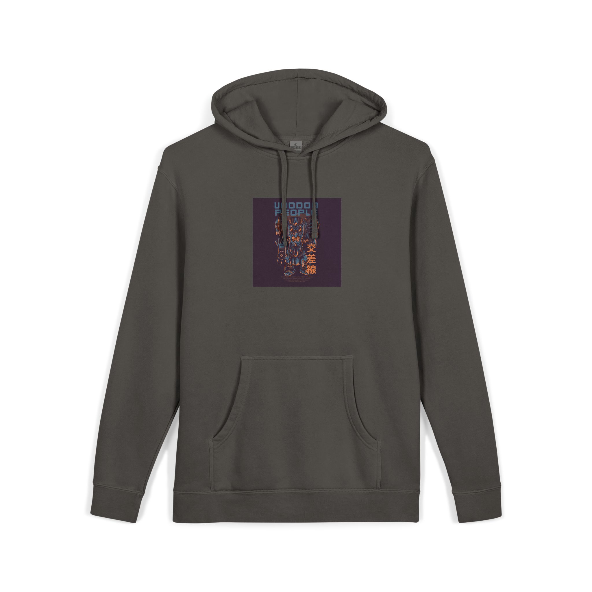 Voodoo People Black Unisex Pigment Dyed Hoodie Embroidery - Image 27