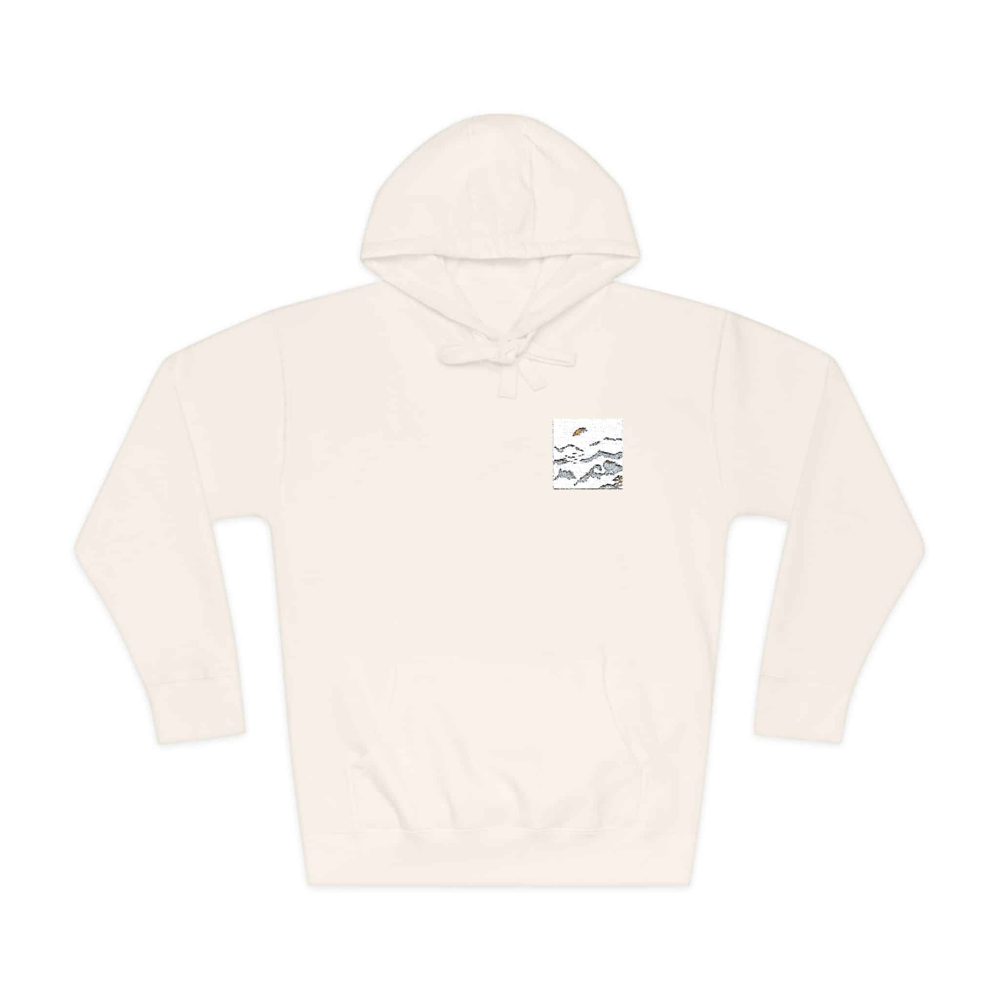 Watercolor Chinese Style Unisex Fleece Hoodie - Image 5