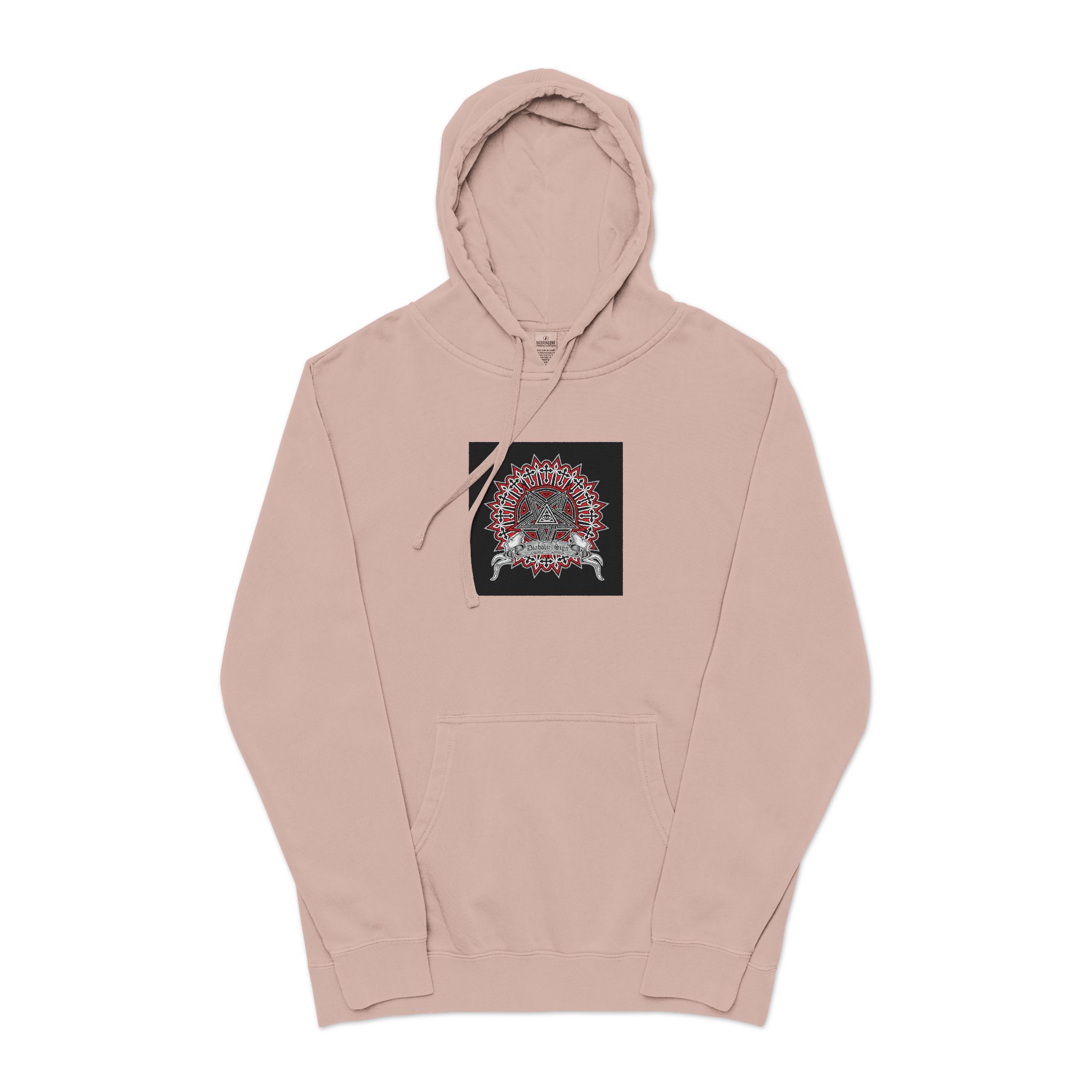 Pentograms 09 Unisex Pigment Dyed Hoodie Embroidery