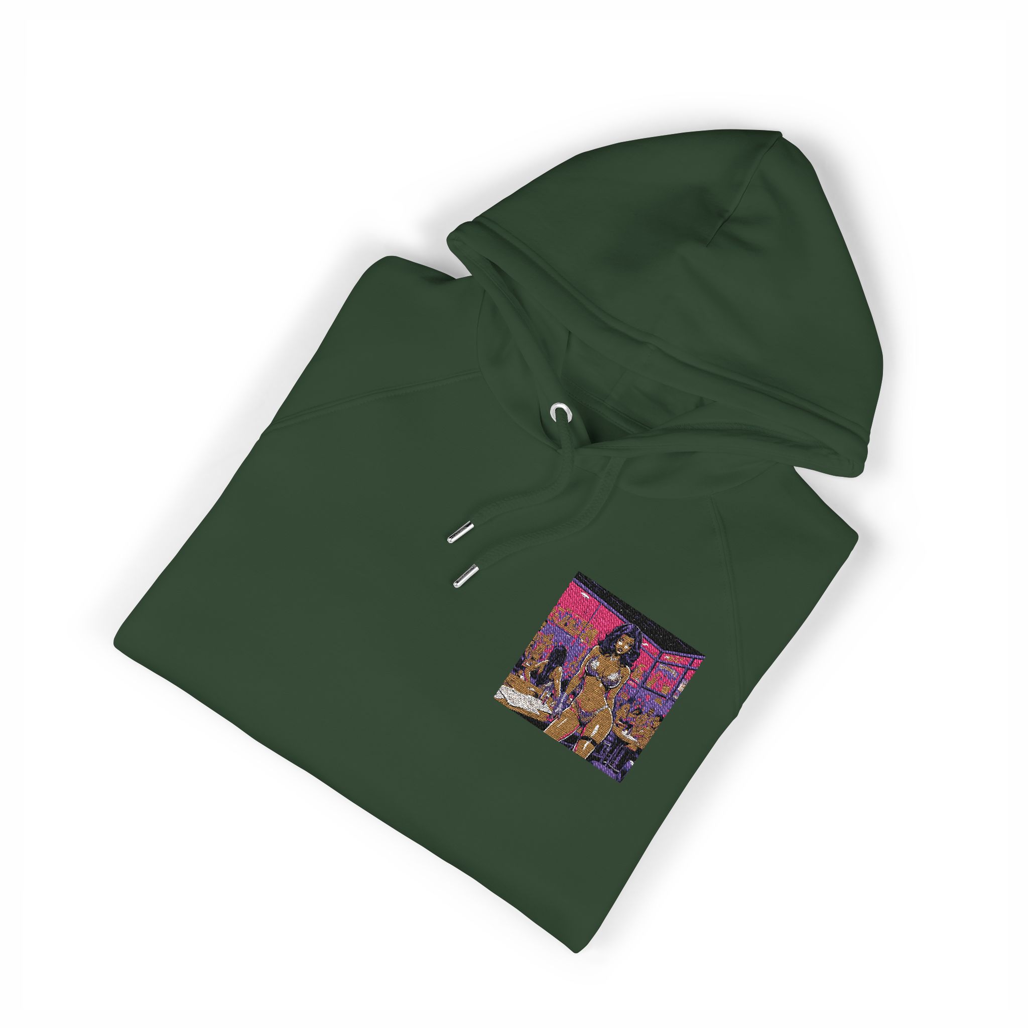 Sexy Woman 4 Unisex Eco Raglan Hoodie Embroidery - Image 15