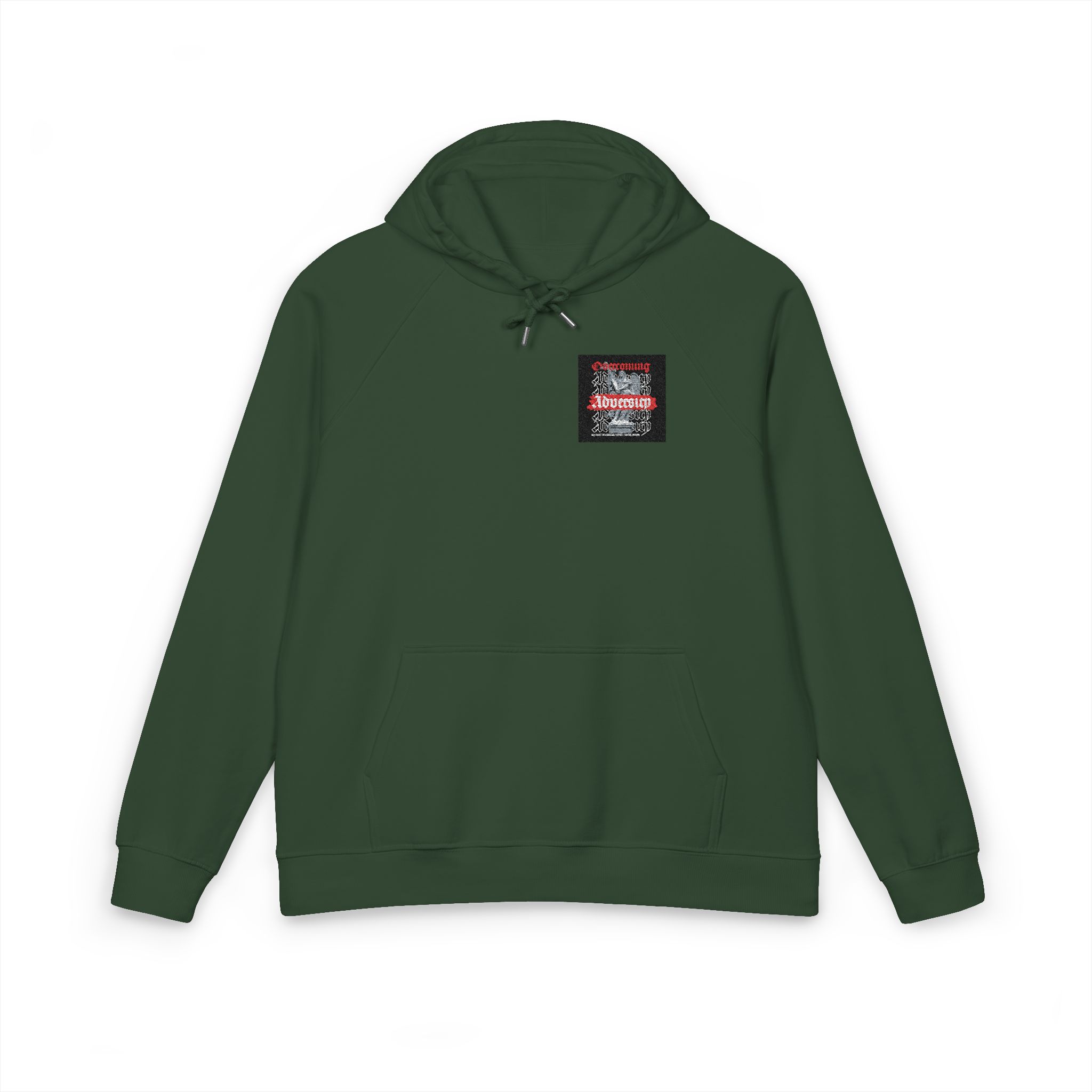 Vector Streetwear Overcoming Illustration Design Unisex Eco Raglan Hoodie Embroidery - Image 13