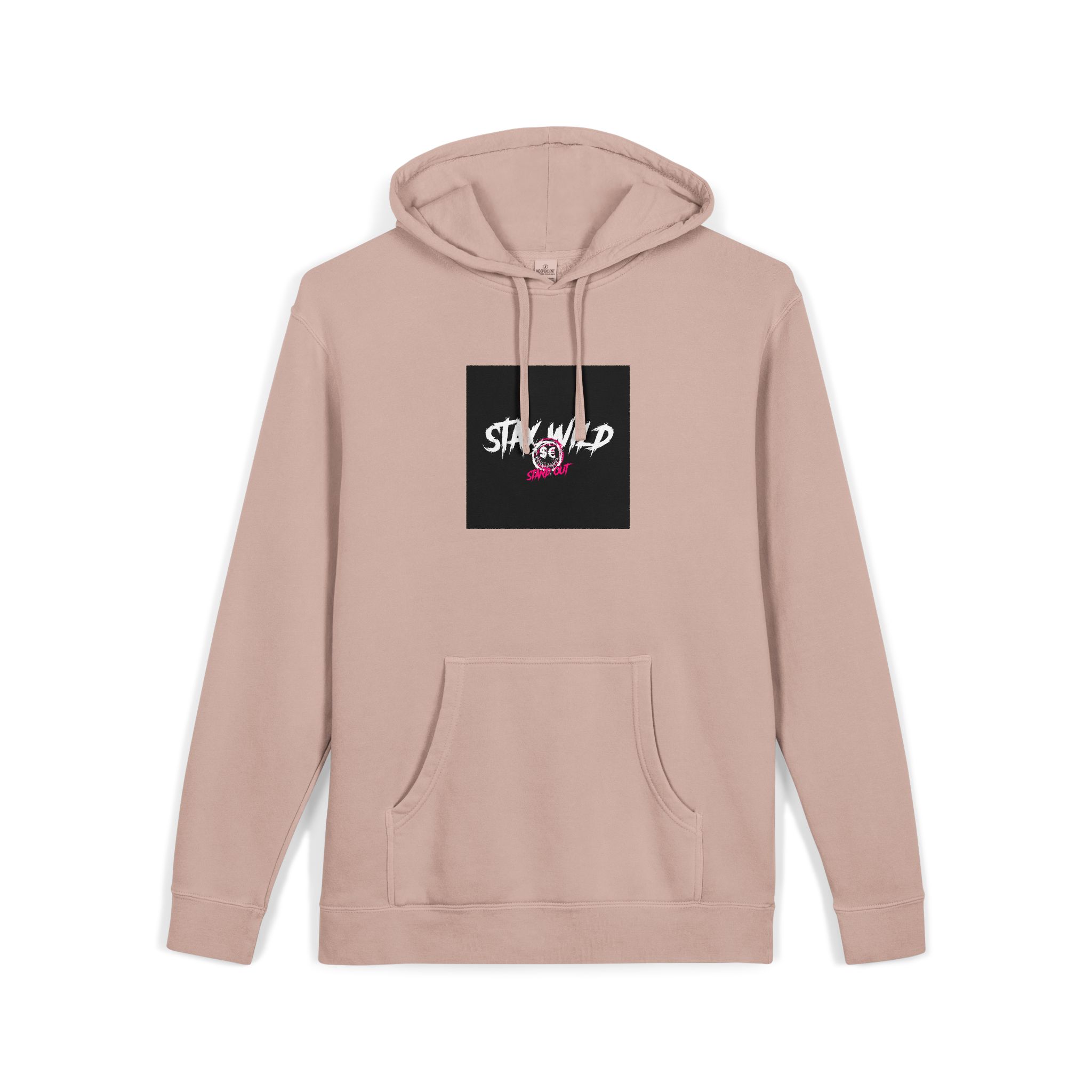 Stay Wild Stand Out Unisex Pigment Dyed Hoodie Embroidery - Image 3