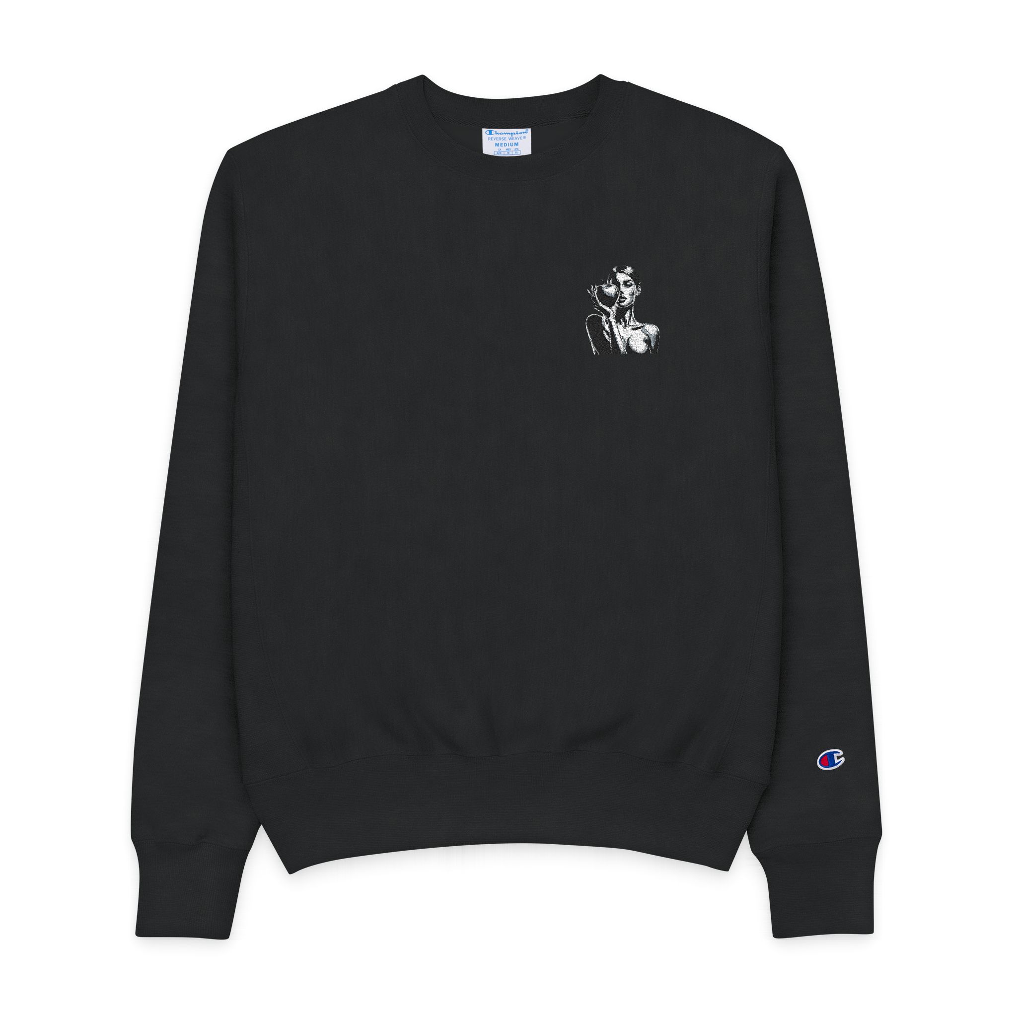 Woman Apple 181409 Mens Champion Crewneck Sweatshirt