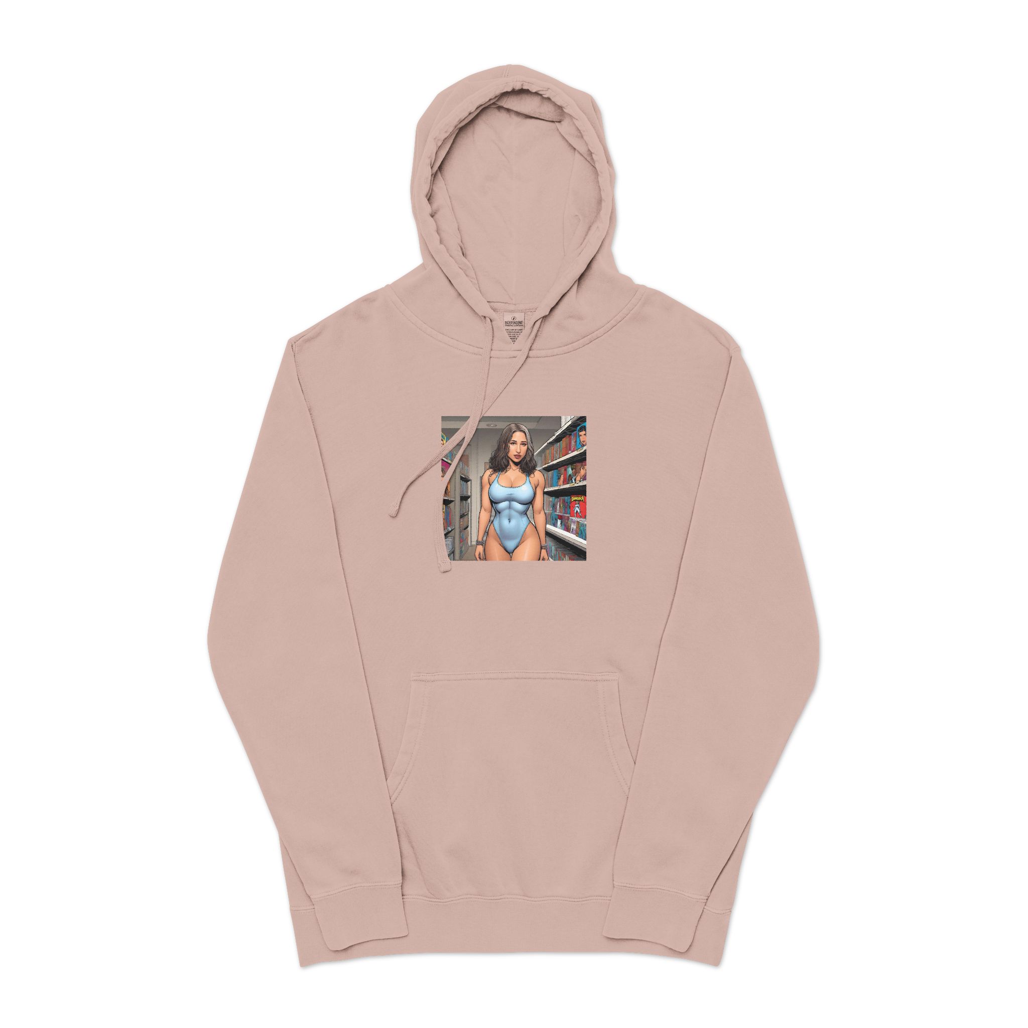 Porn Star V7 Unisex Pigment Dyed Hoodie Embroidery